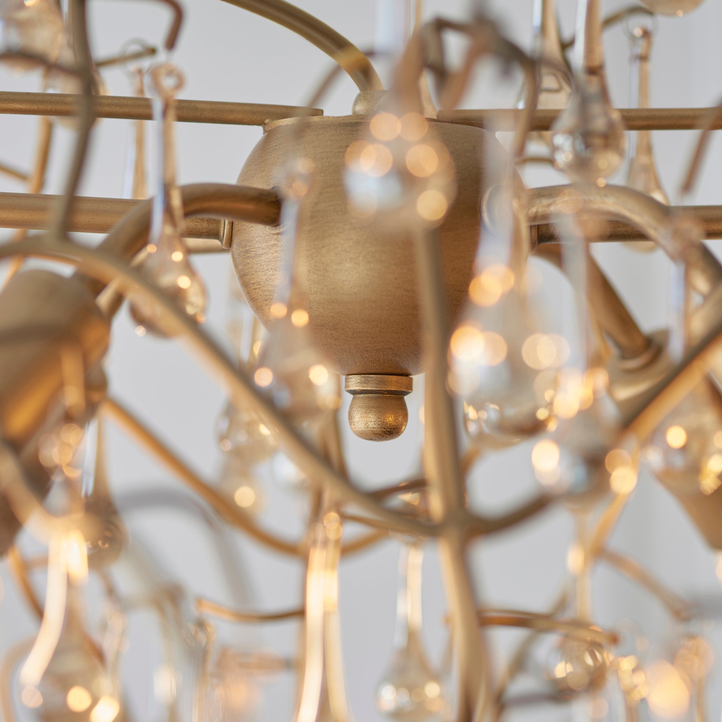 Amos Chatswoth Chandelier Pendant Bar Aged Gold