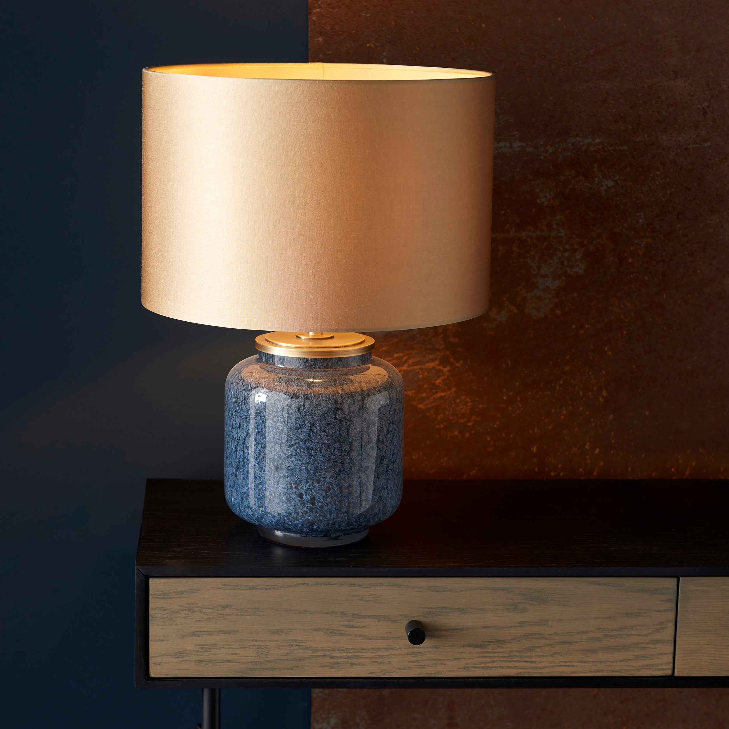 Amos Cobalt Table Lamp with Shade