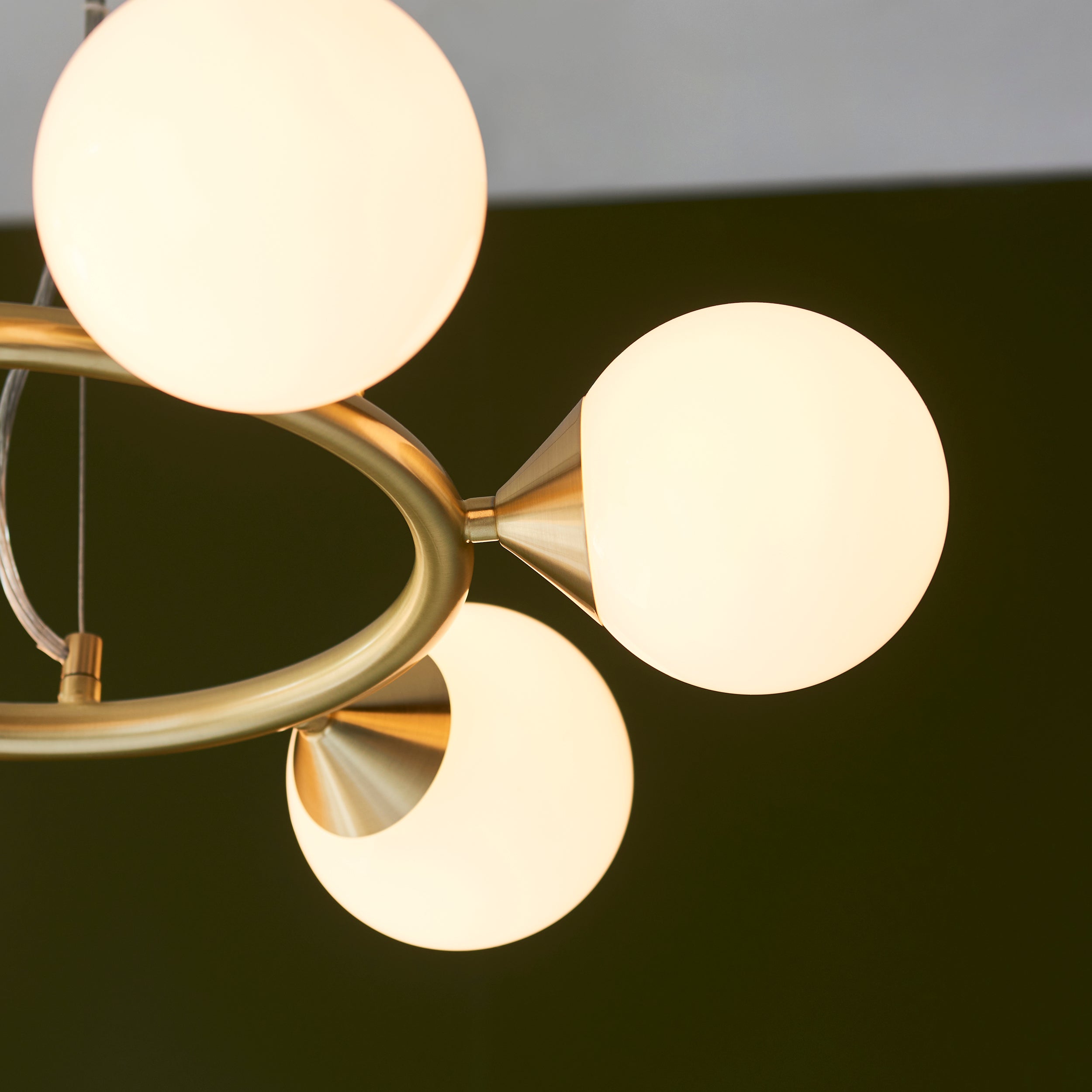 Amos Crib 6 Light Circular Chandelier Brushed Brass