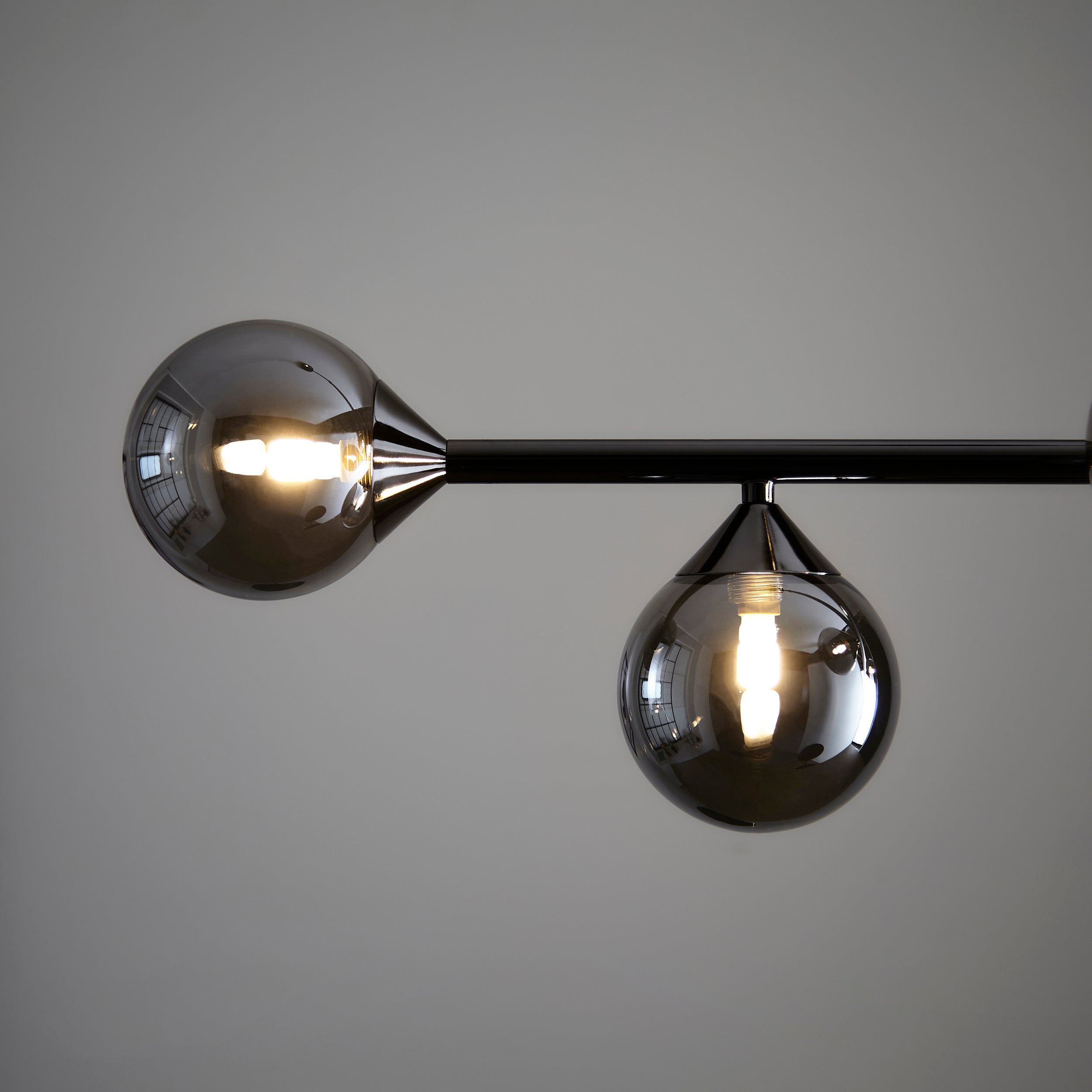 Amos Crib Pendant Bar Black Chrome