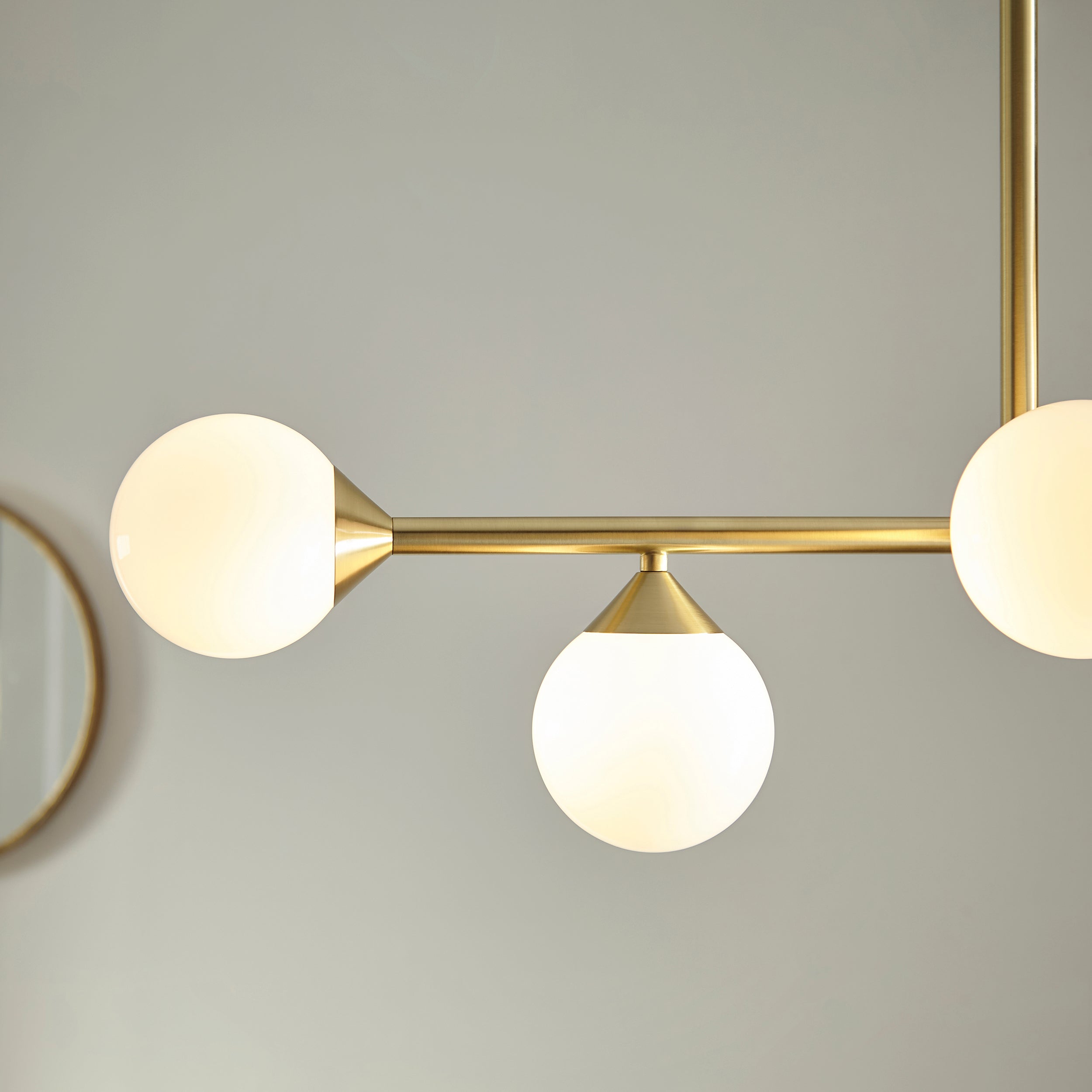Amos Crib Pendant Bar Brushed Brass