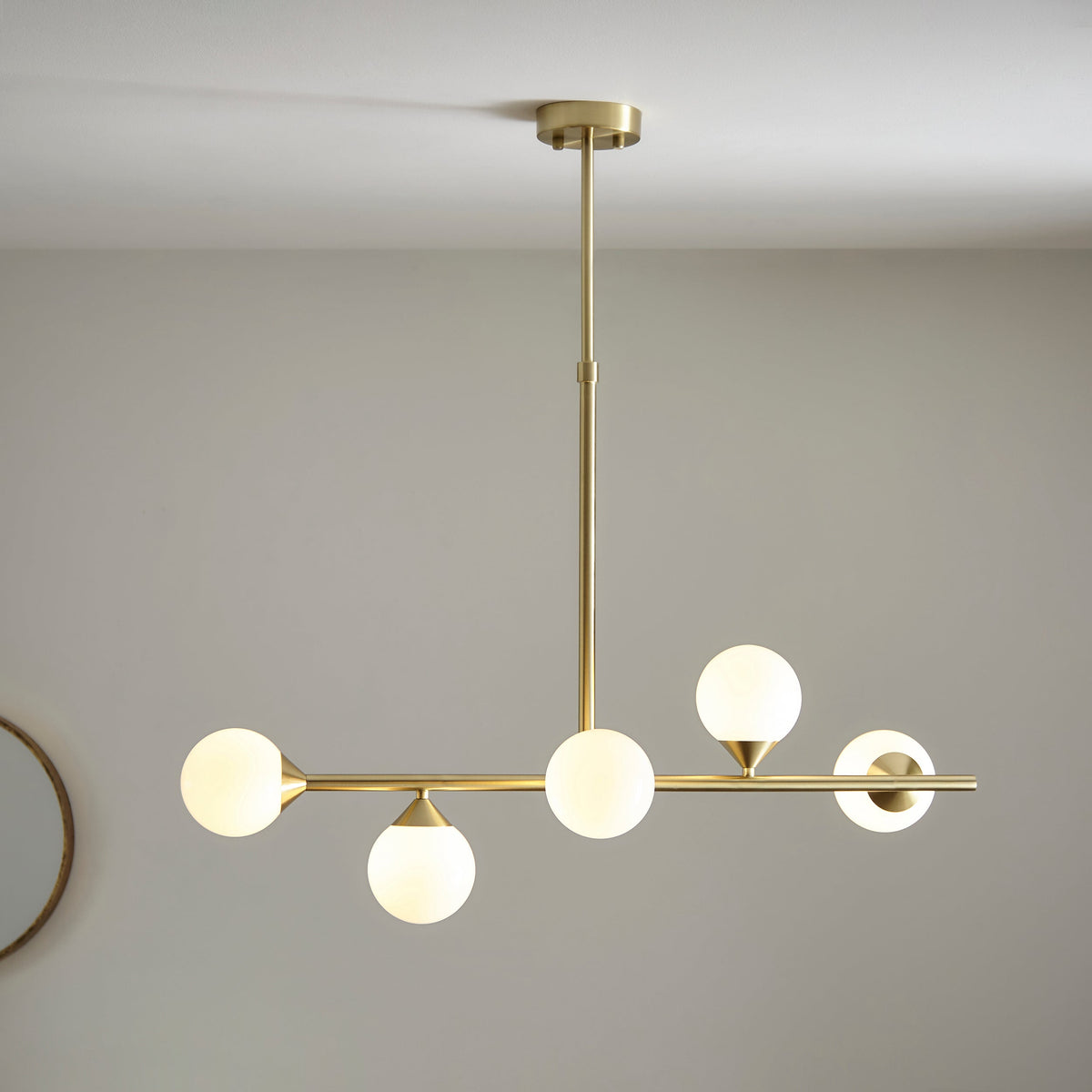 Amos Crib Pendant Bar Brushed Brass