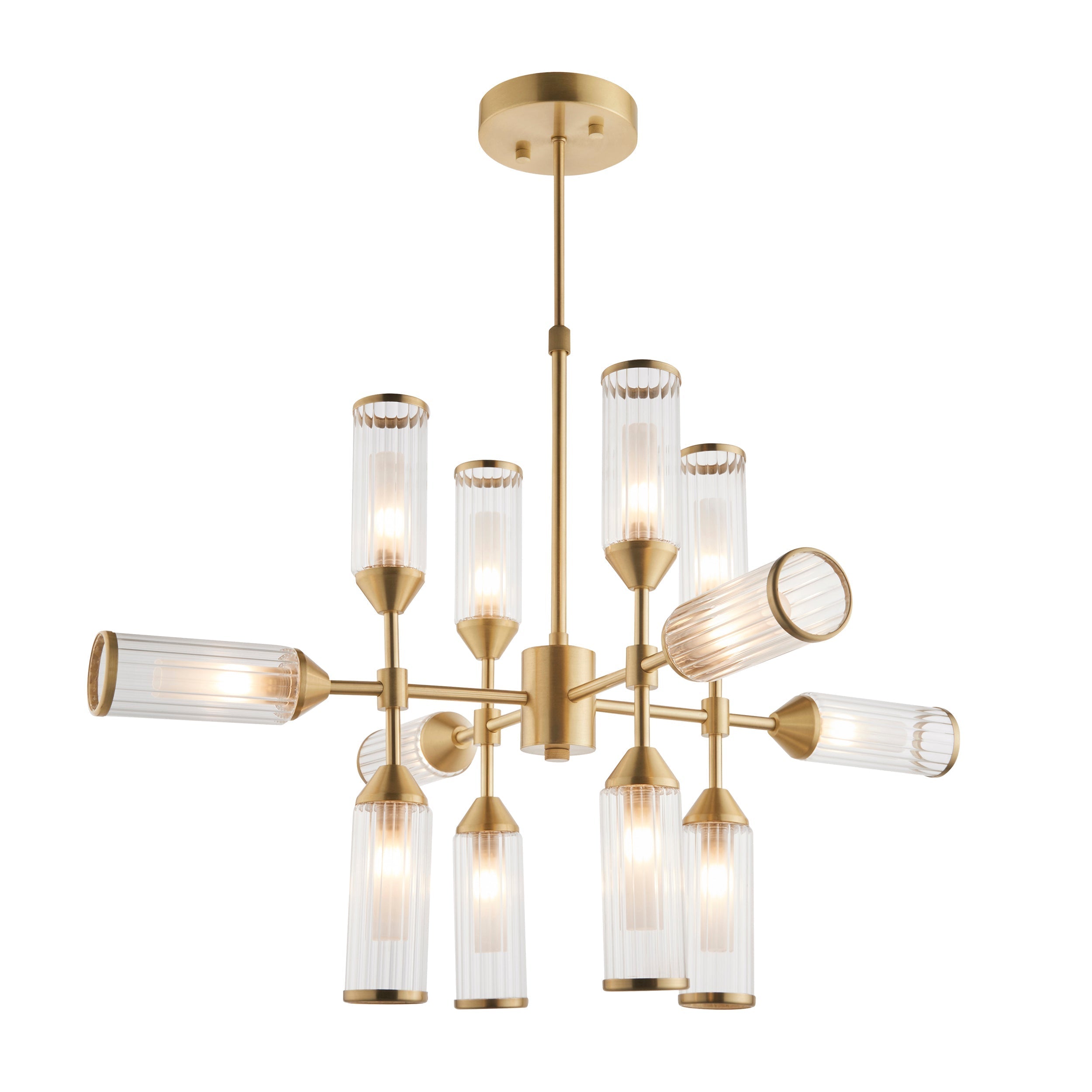 Amos Duchy 12 Light Pendant Satin Brass