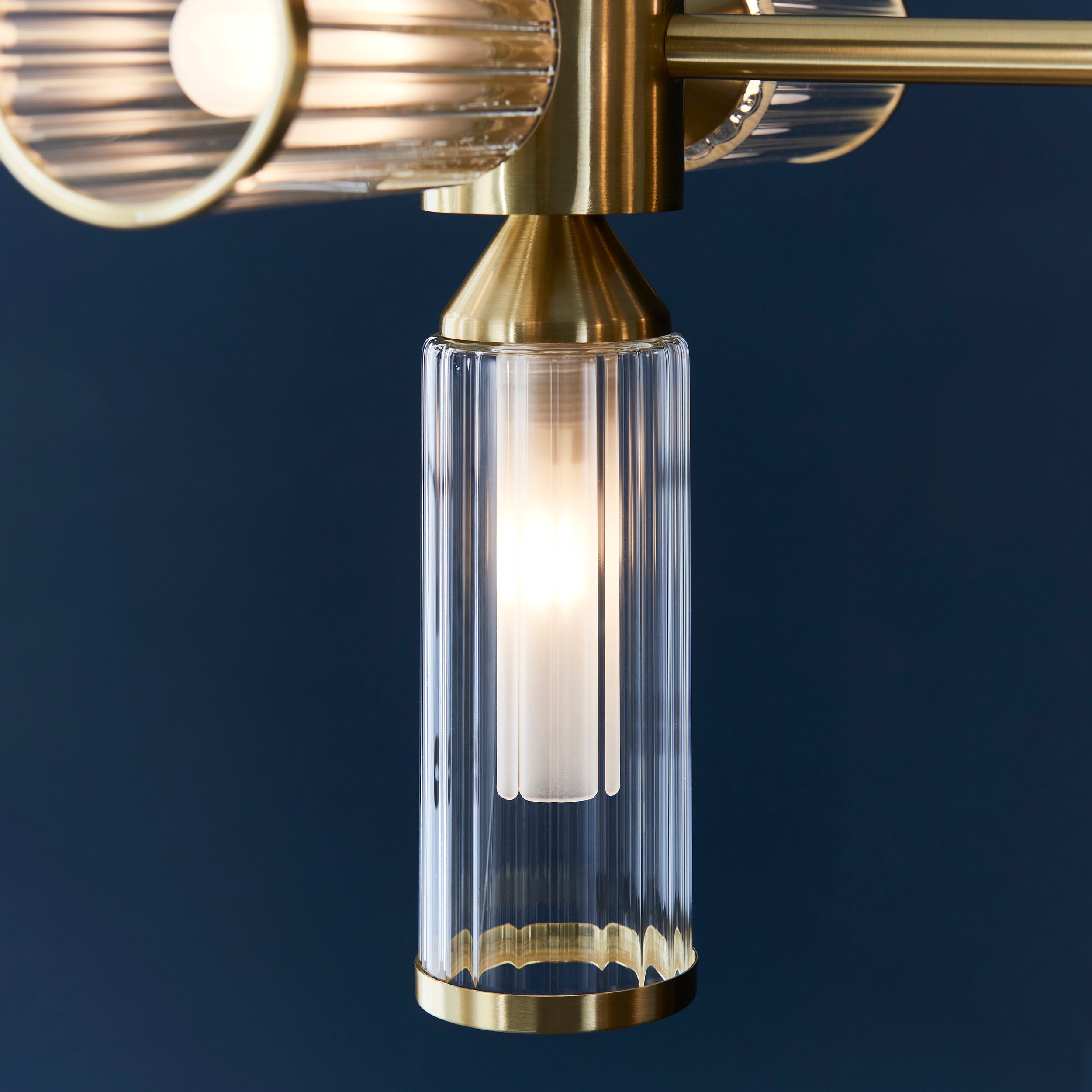 Amos Duchy 13 Light Chandelier Pendant Bar Satin Brass