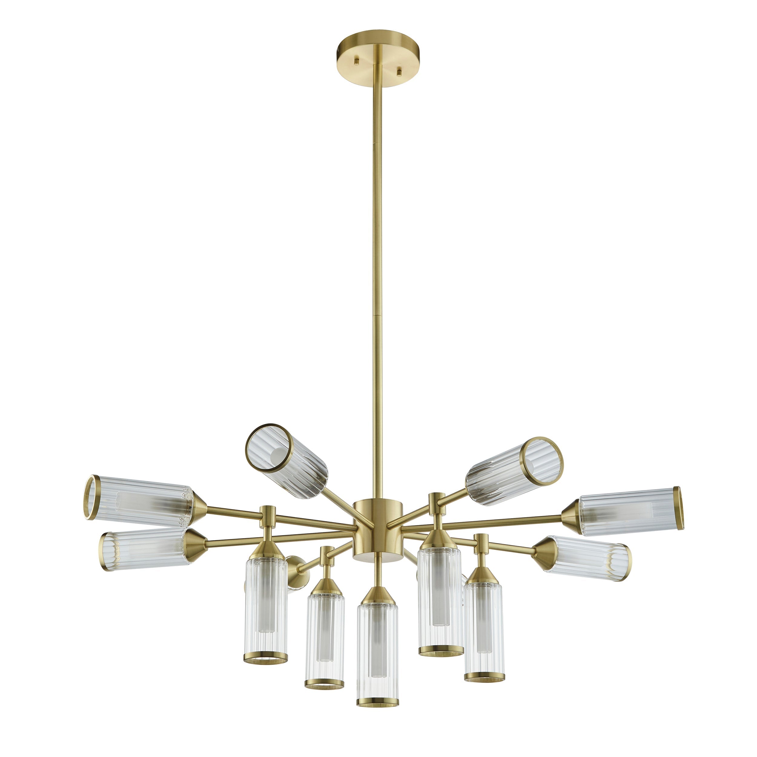 Amos Duchy 13 Light Chandelier Satin Brass