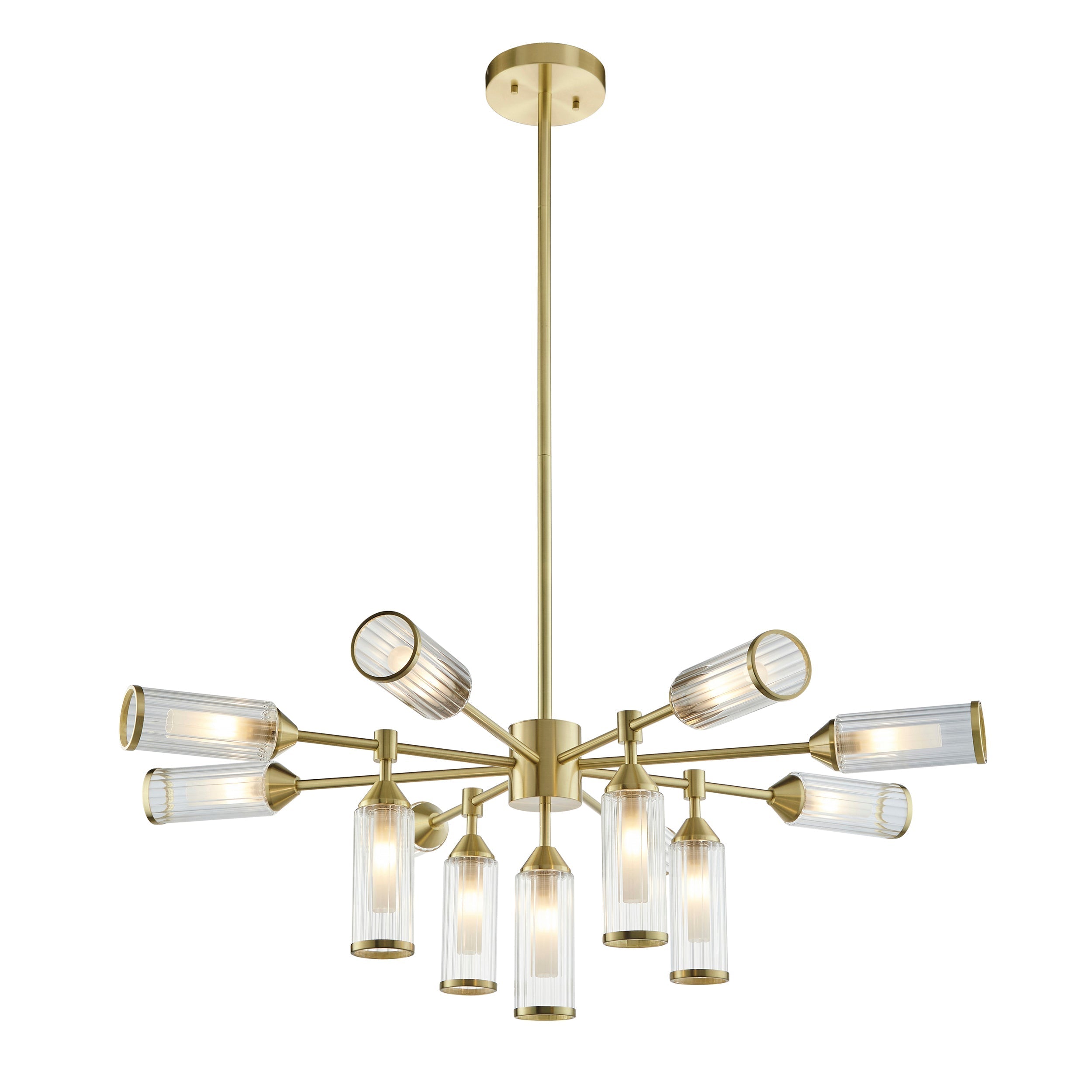 Amos Duchy 13 Light Chandelier Satin Brass