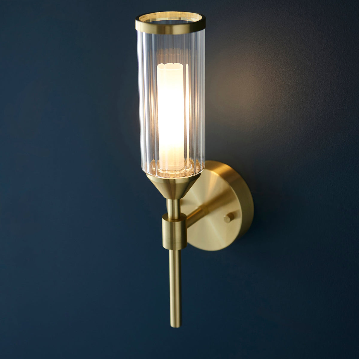 Amos Duchy Wall Light Satin Brass