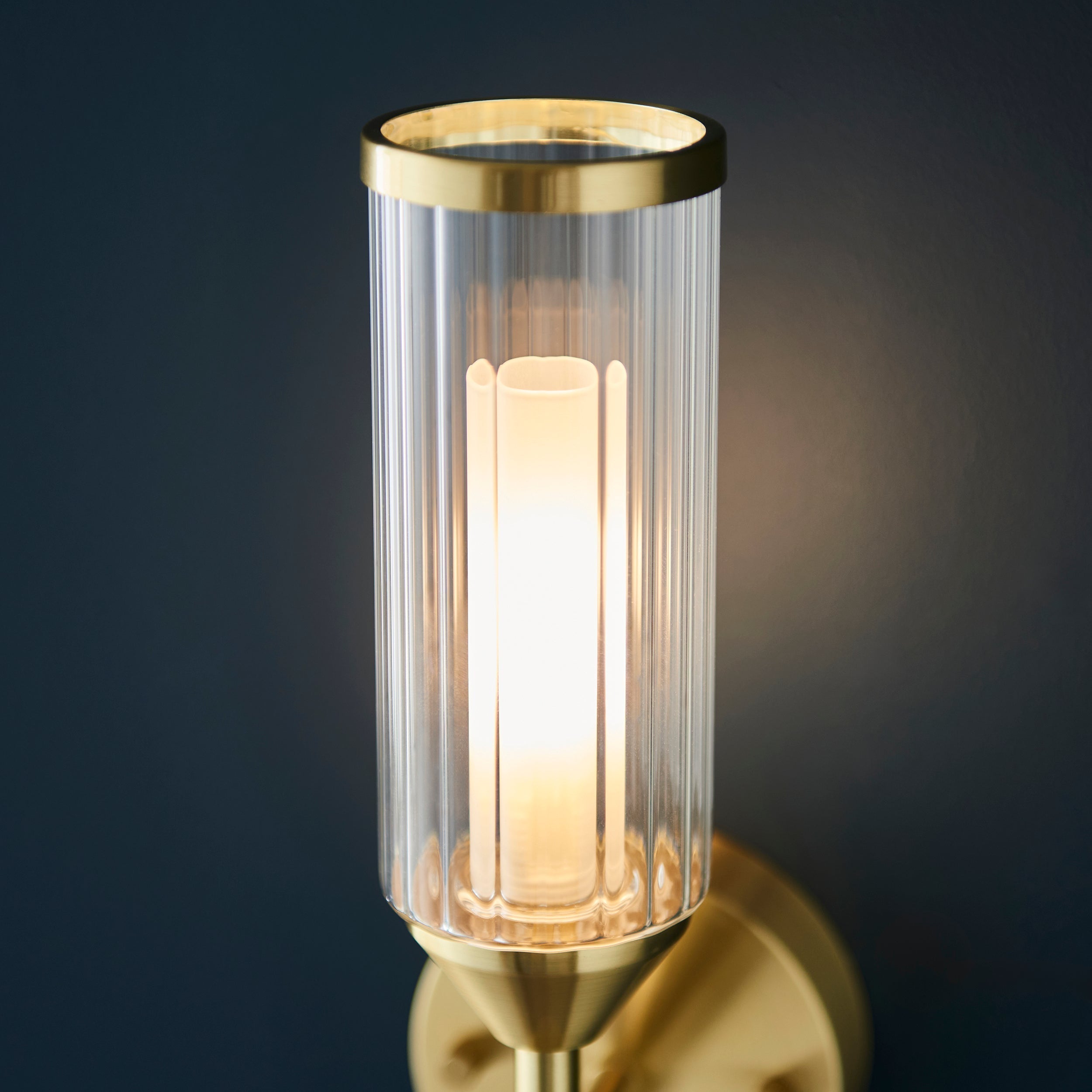 Amos Duchy Wall Light Satin Brass