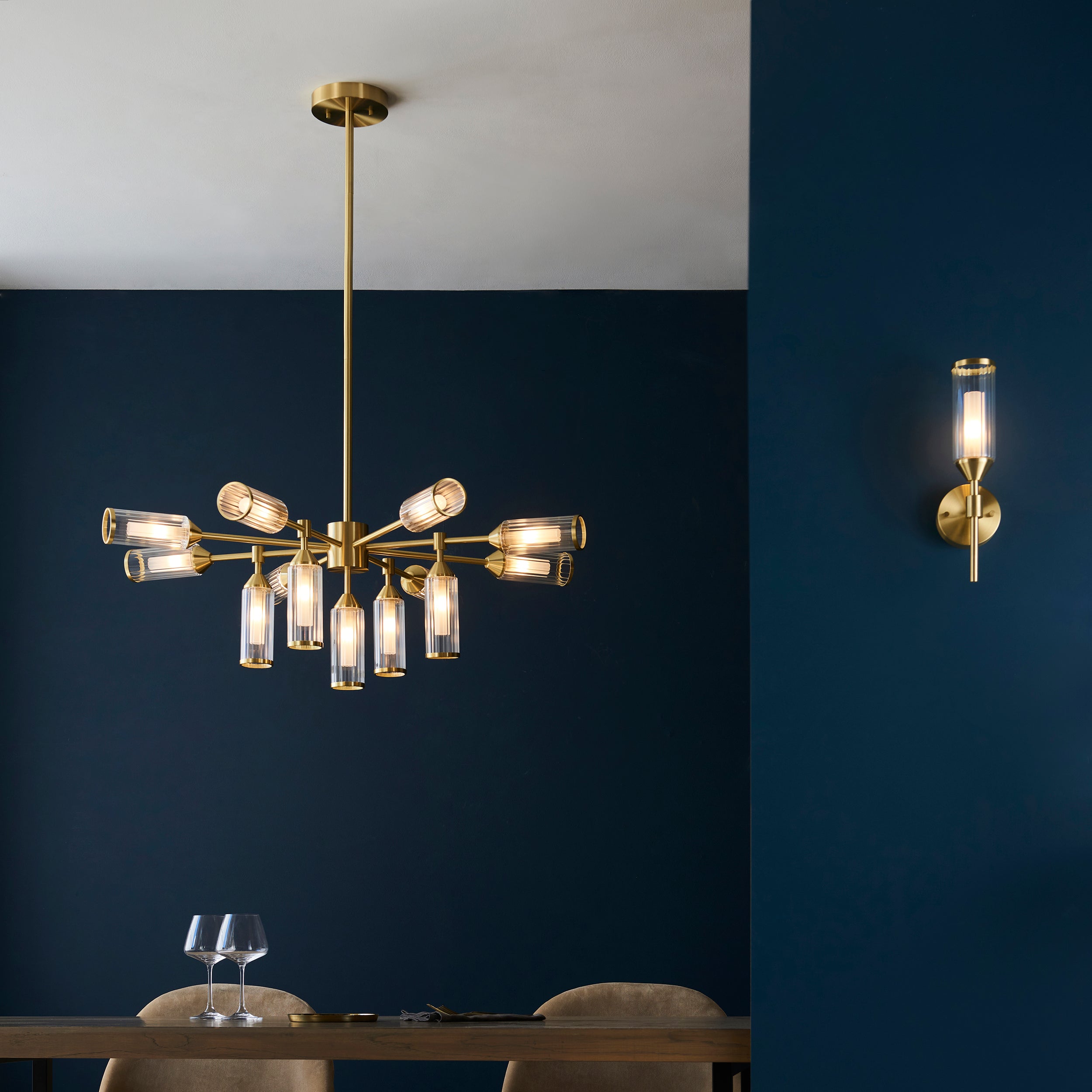 Amos Duchy Wall Light Satin Brass