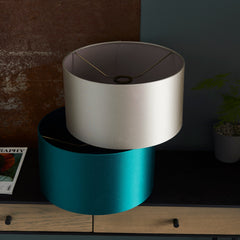 Amos Hatfield Lampshade Teal Satin