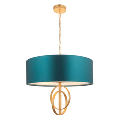 Amos Hatfield Large Pendant Antique Gold & Teal