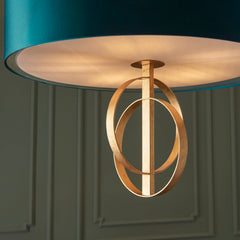 Amos Hatfield Large Pendant Antique Gold & Teal
