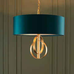 Amos Hatfield Small Pendant Antique Gold & Teal
