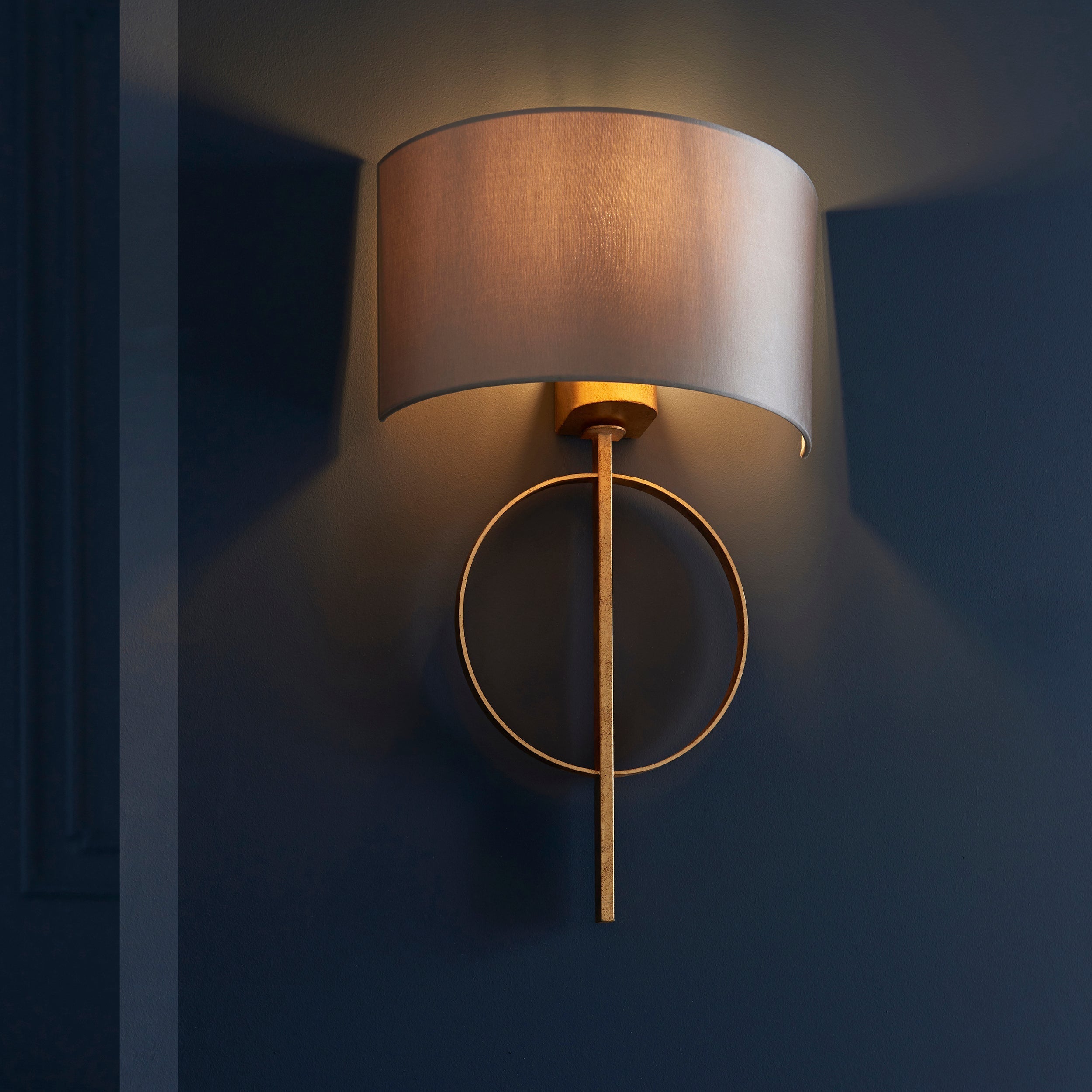 Amos Hatfield Wall Light Antique Gold & Mink