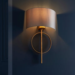 Amos Hatfield Wall Light Antique Gold & Mink