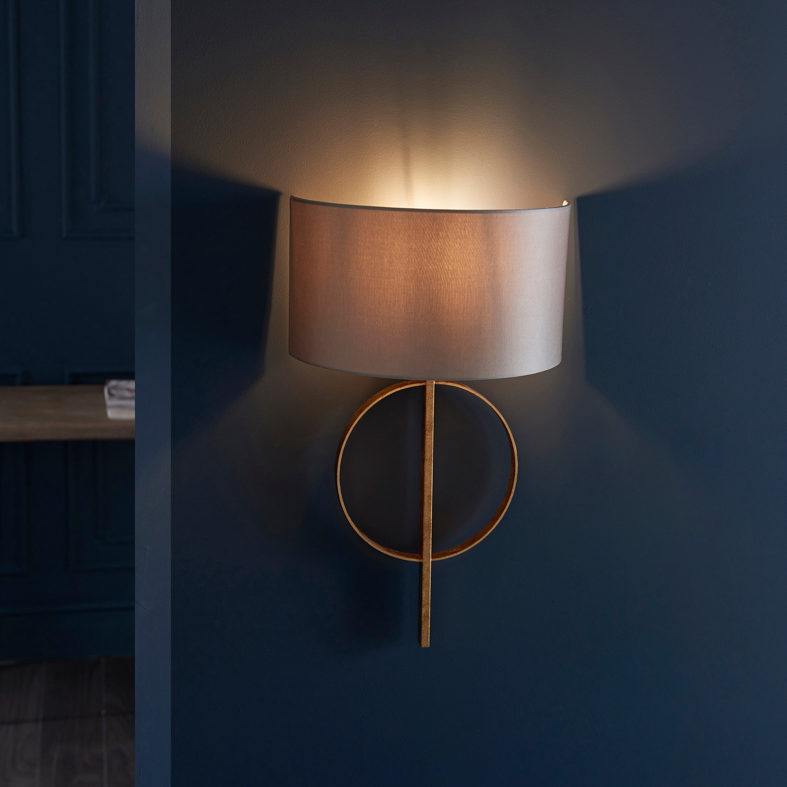 Amos Hatfield Wall Light Antique Gold & Mink