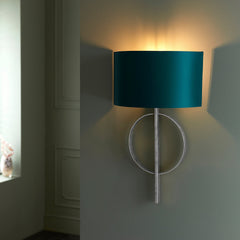 Amos Hatfield Wall Light Antique Silver & Teal