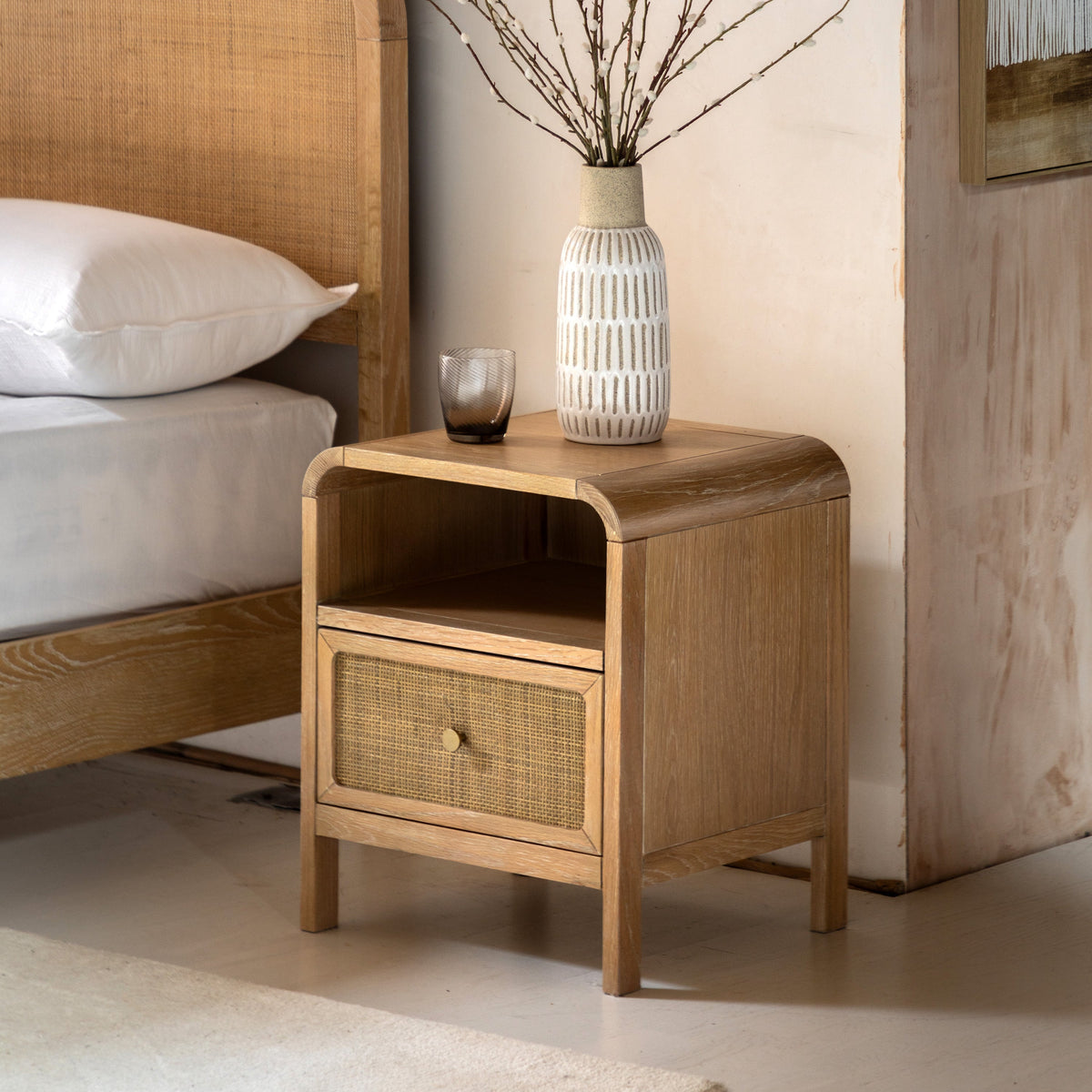 Amos Bibury 1 Drawer Bedside Table