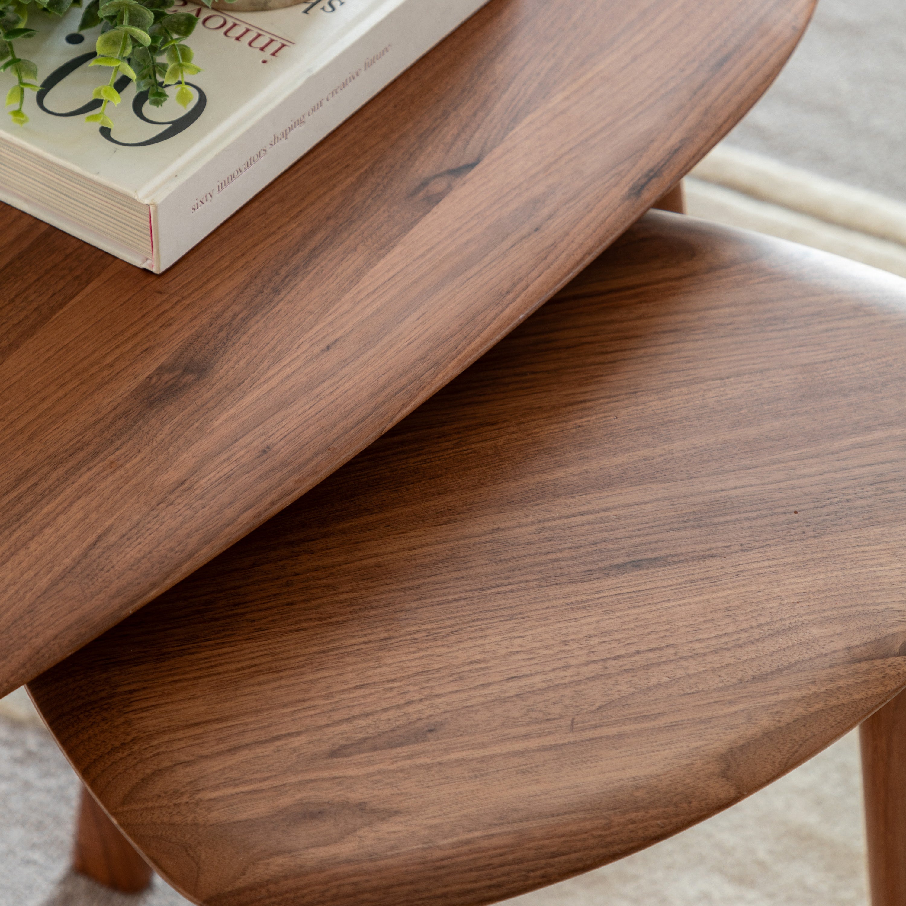 Amos Madrid Coffee & Side Table Nest Walnut