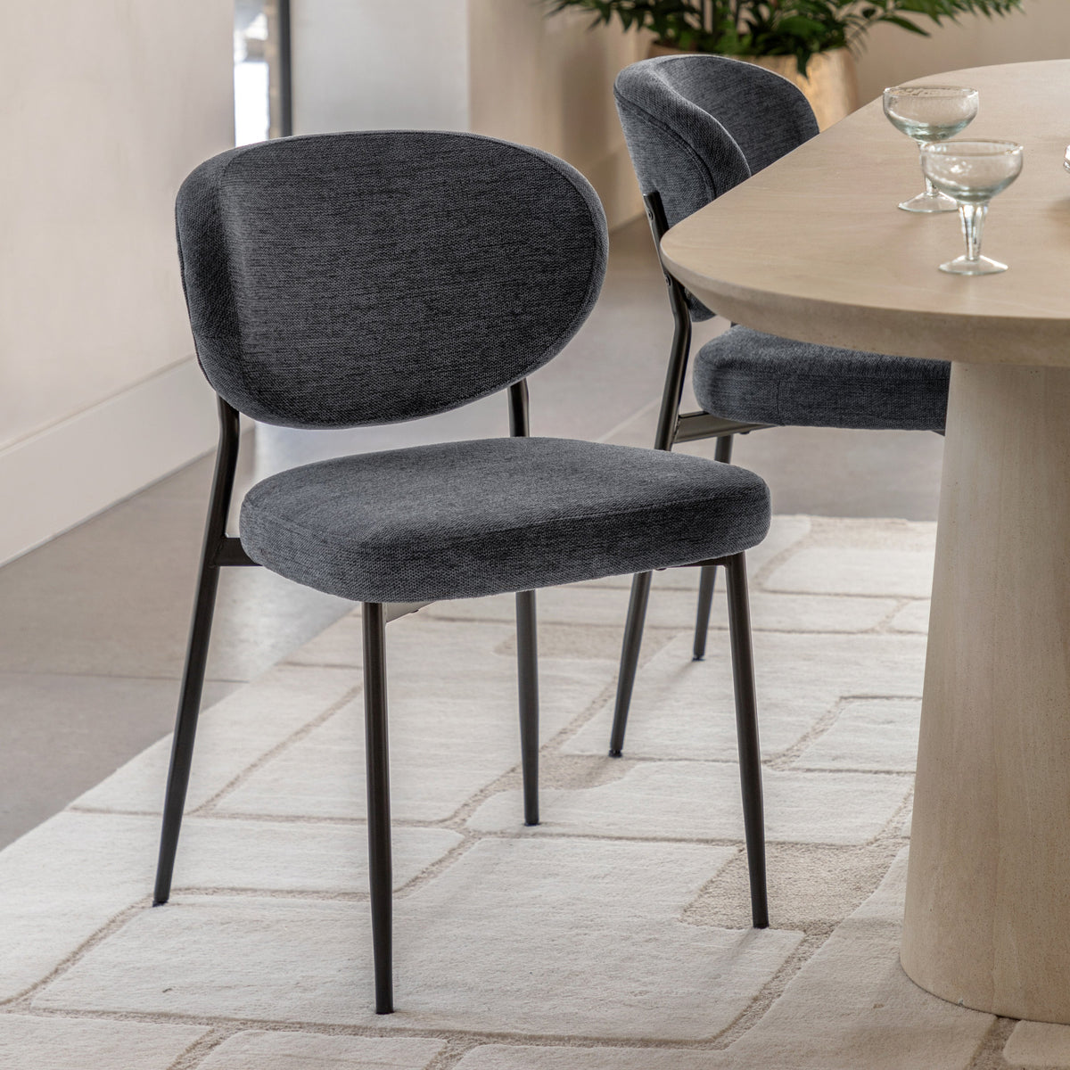 Amos Oppo Dining Chair Charcoal (2pk)