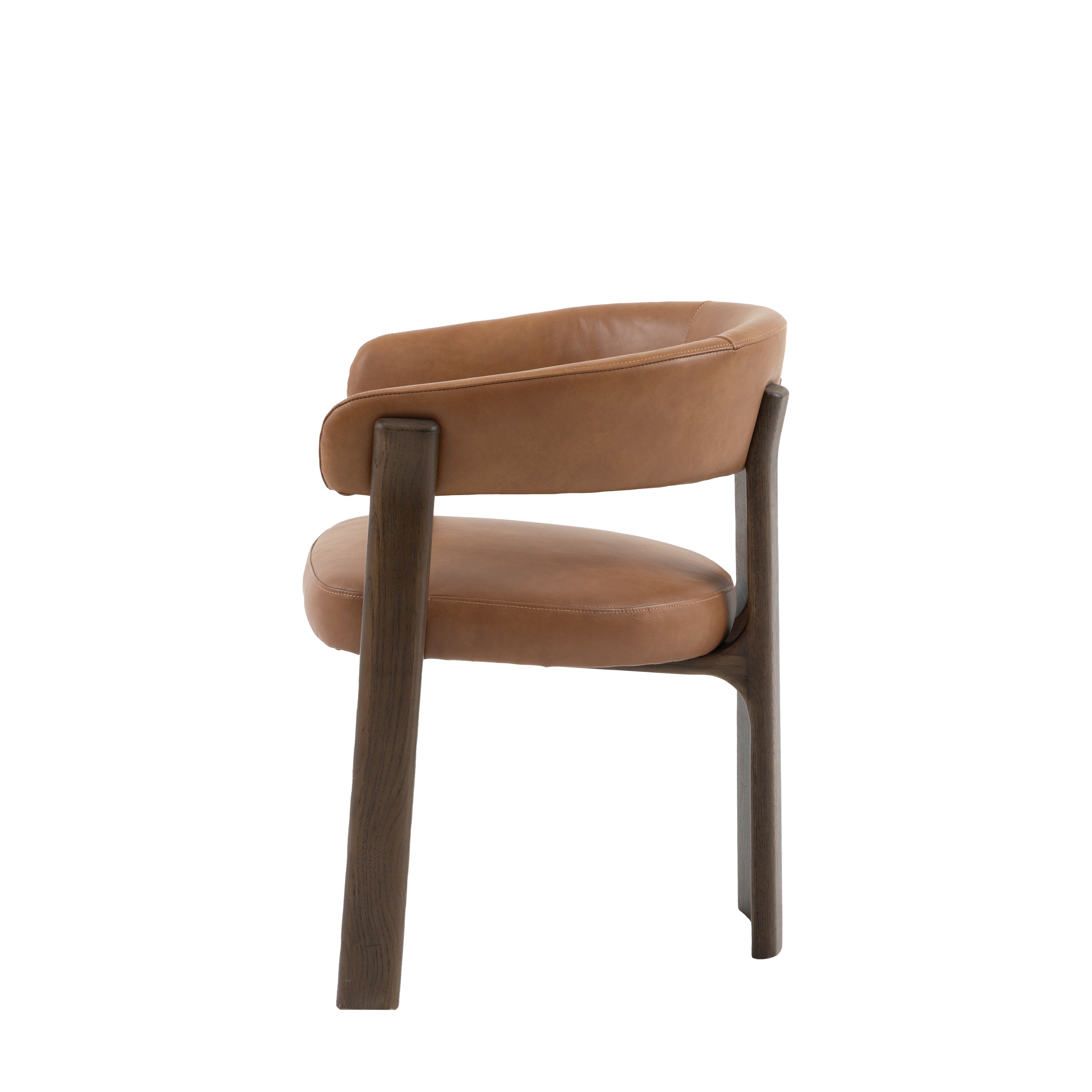 Amos Onda Dining Chair Brown Leather