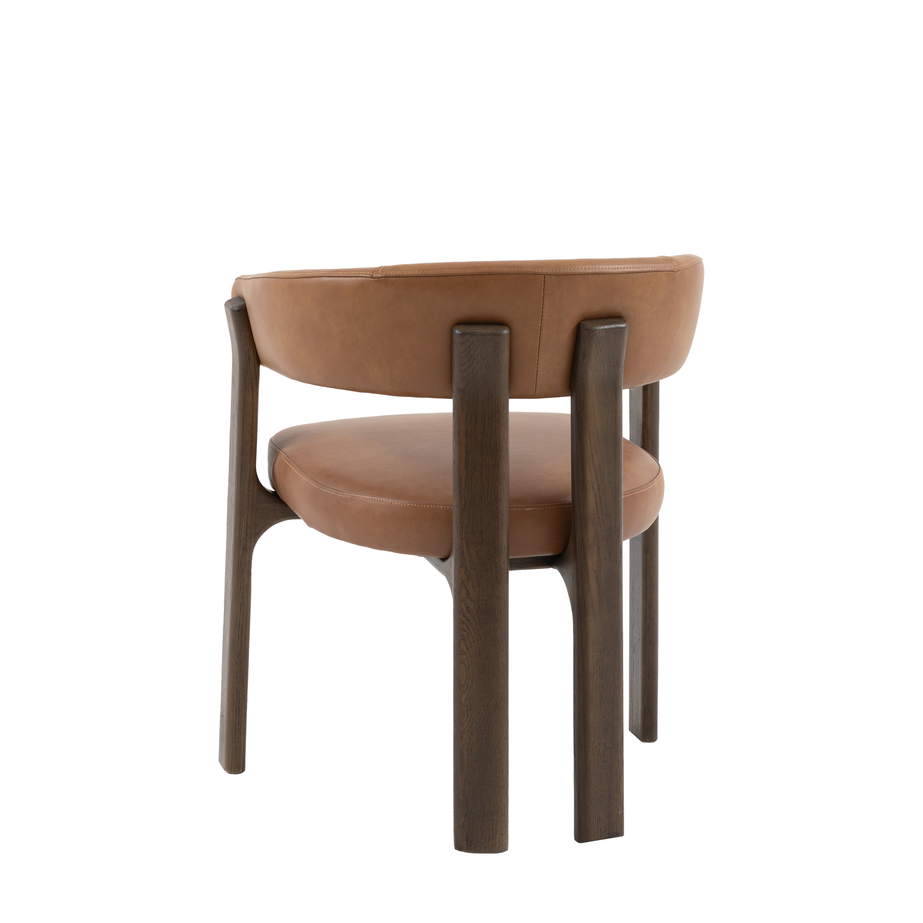 Amos Onda Dining Chair Brown Leather