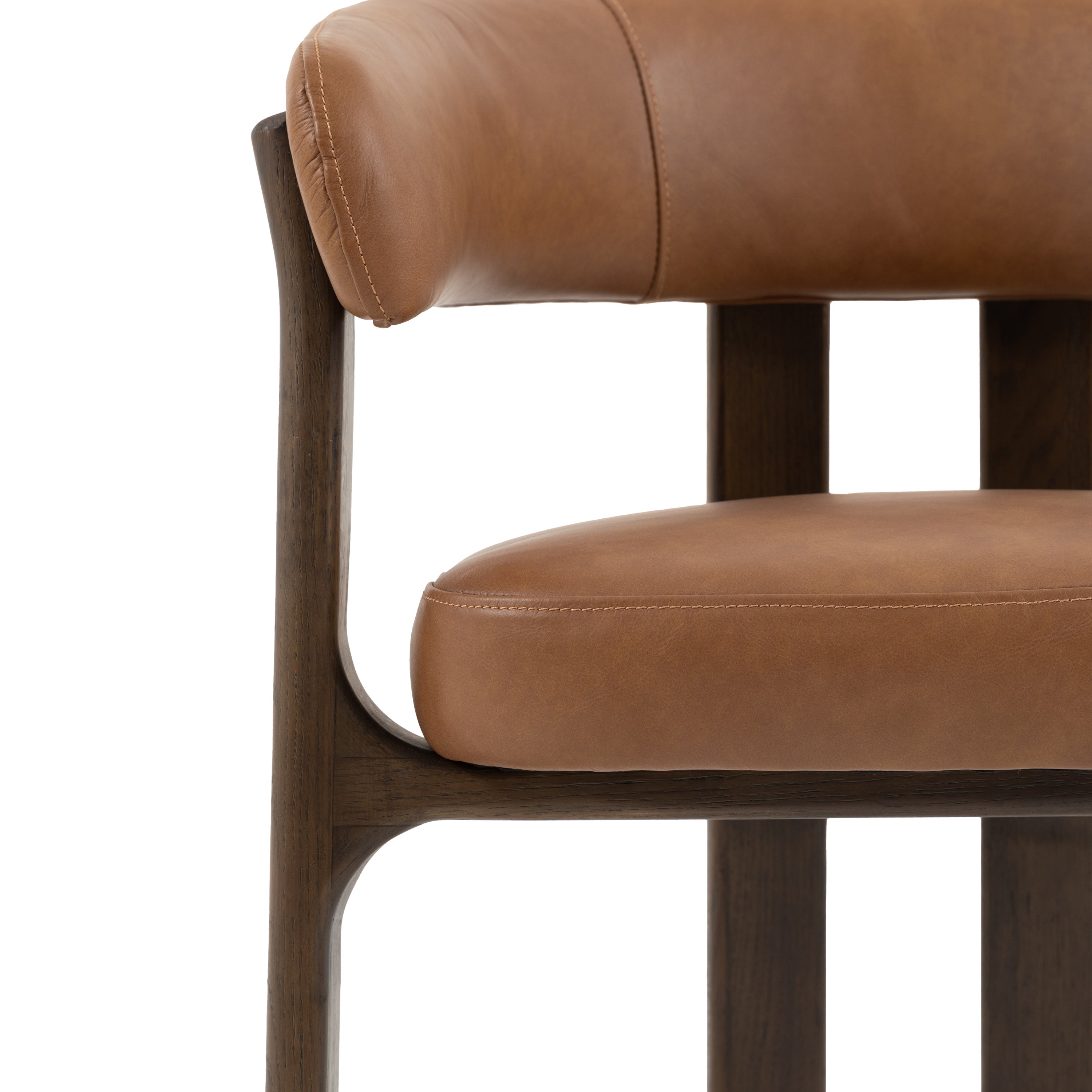 Amos Onda Dining Chair Brown Leather