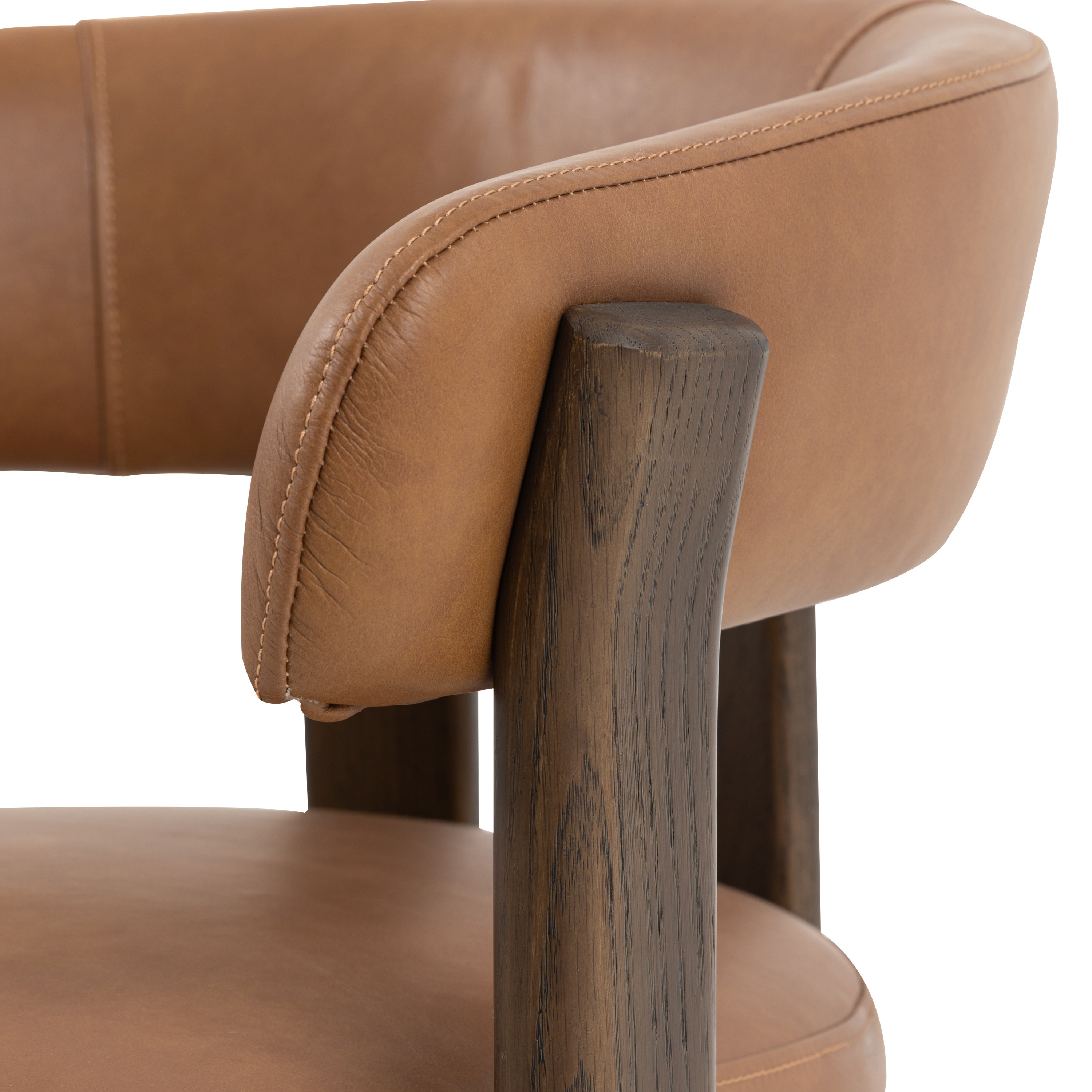 Amos Onda Dining Chair Brown Leather