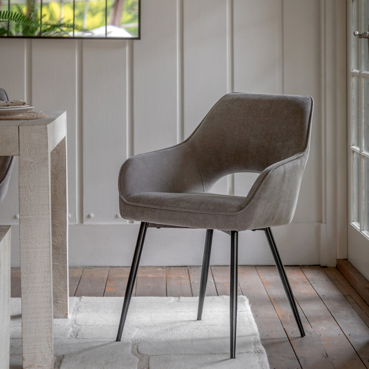 Amos Ivorra Dining Chair Grey (2pk)