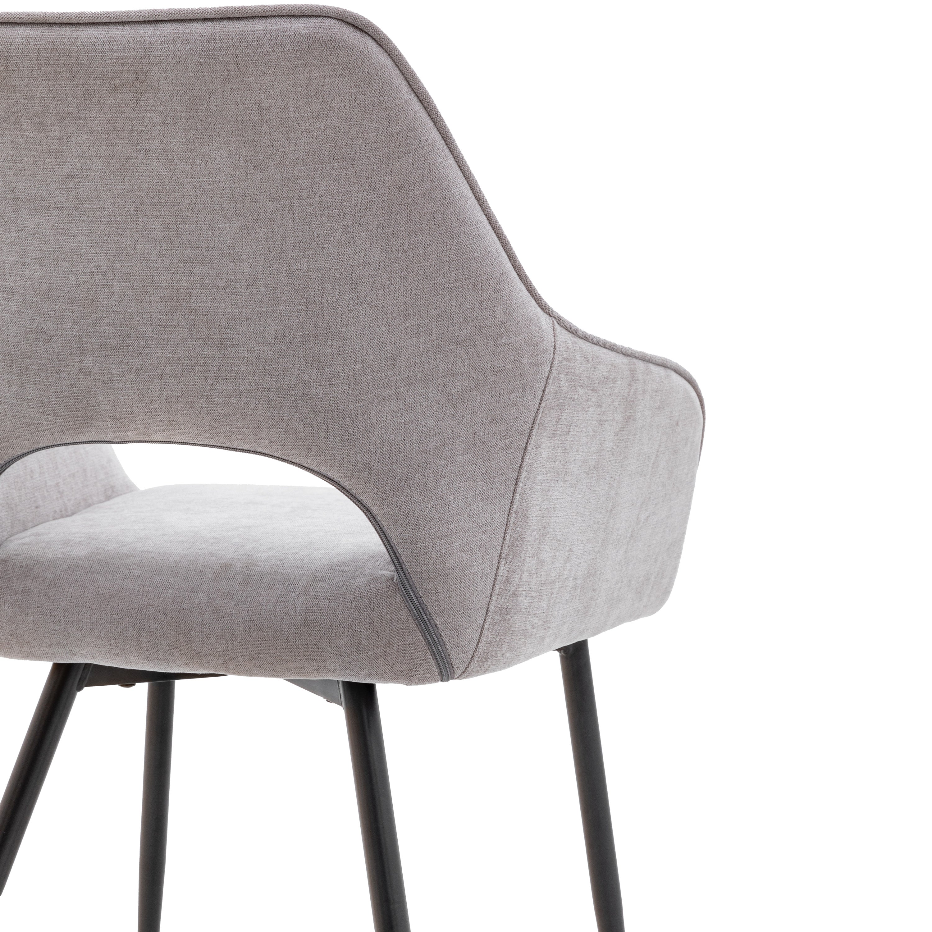 Amos Ivorra Dining Chair Grey (2pk)