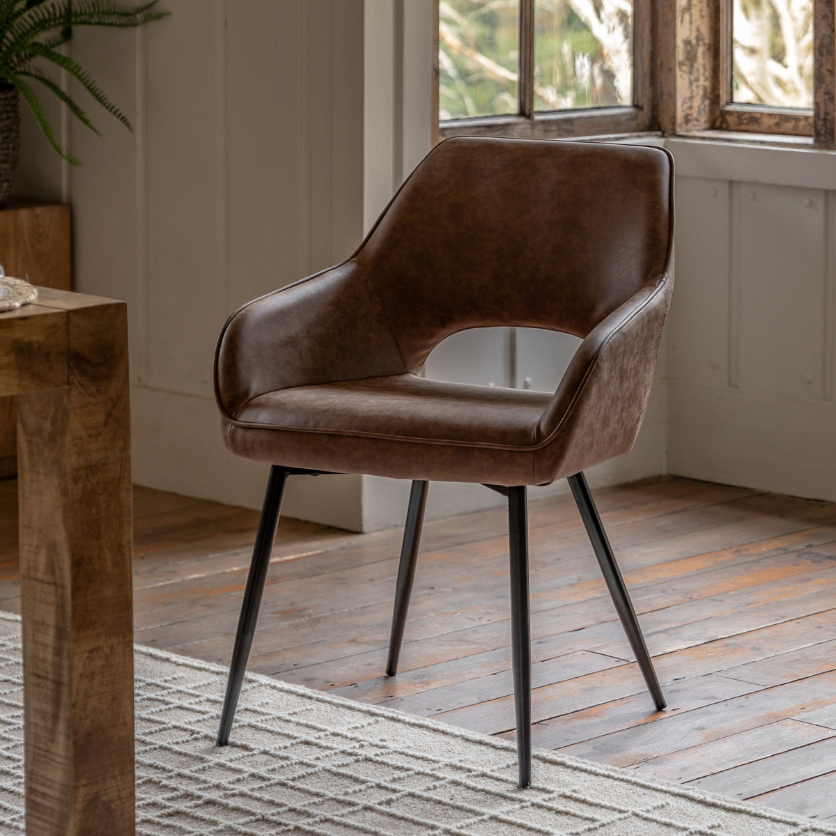 Amos Ivorra Dining Chair Brown (2pk)
