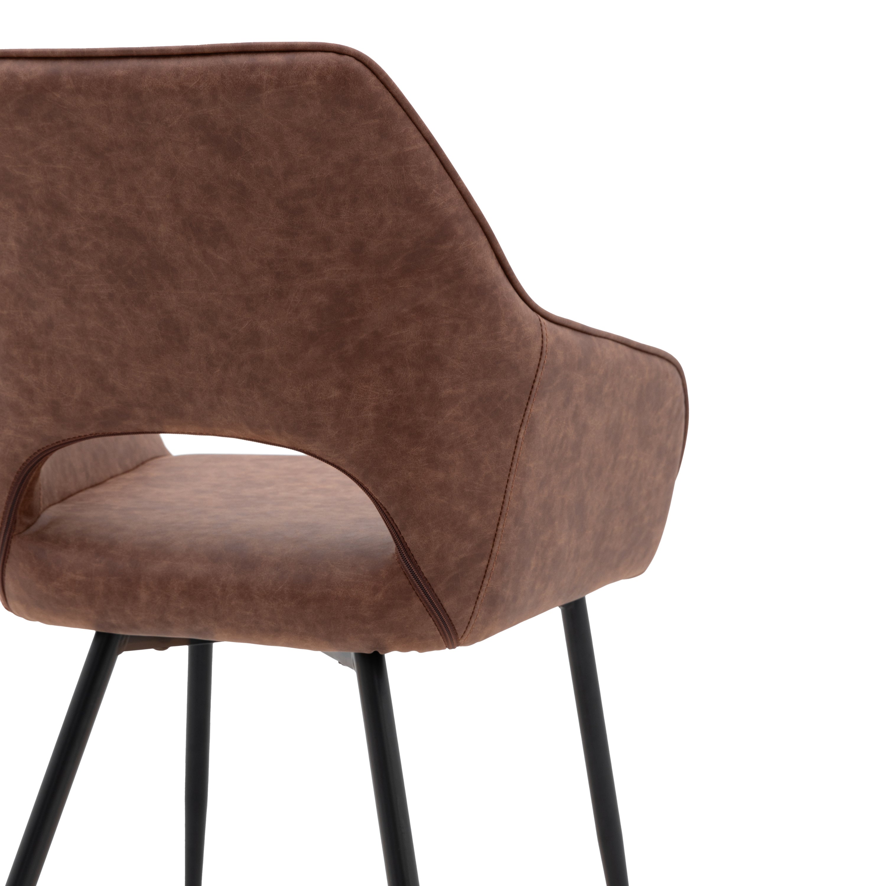 Amos Ivorra Dining Chair Brown (2pk)