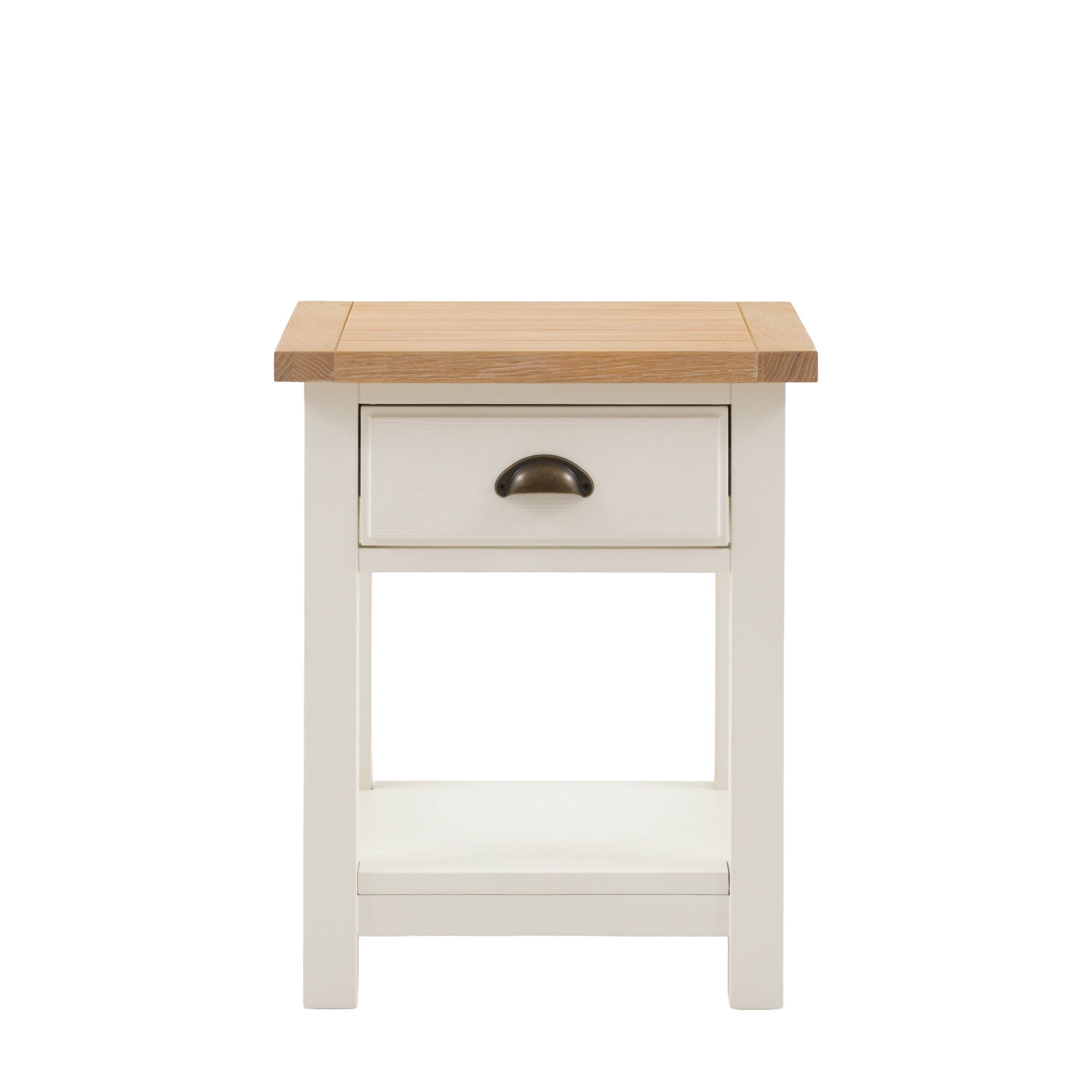 Amos Eton 1 Drawer Bedside Table White