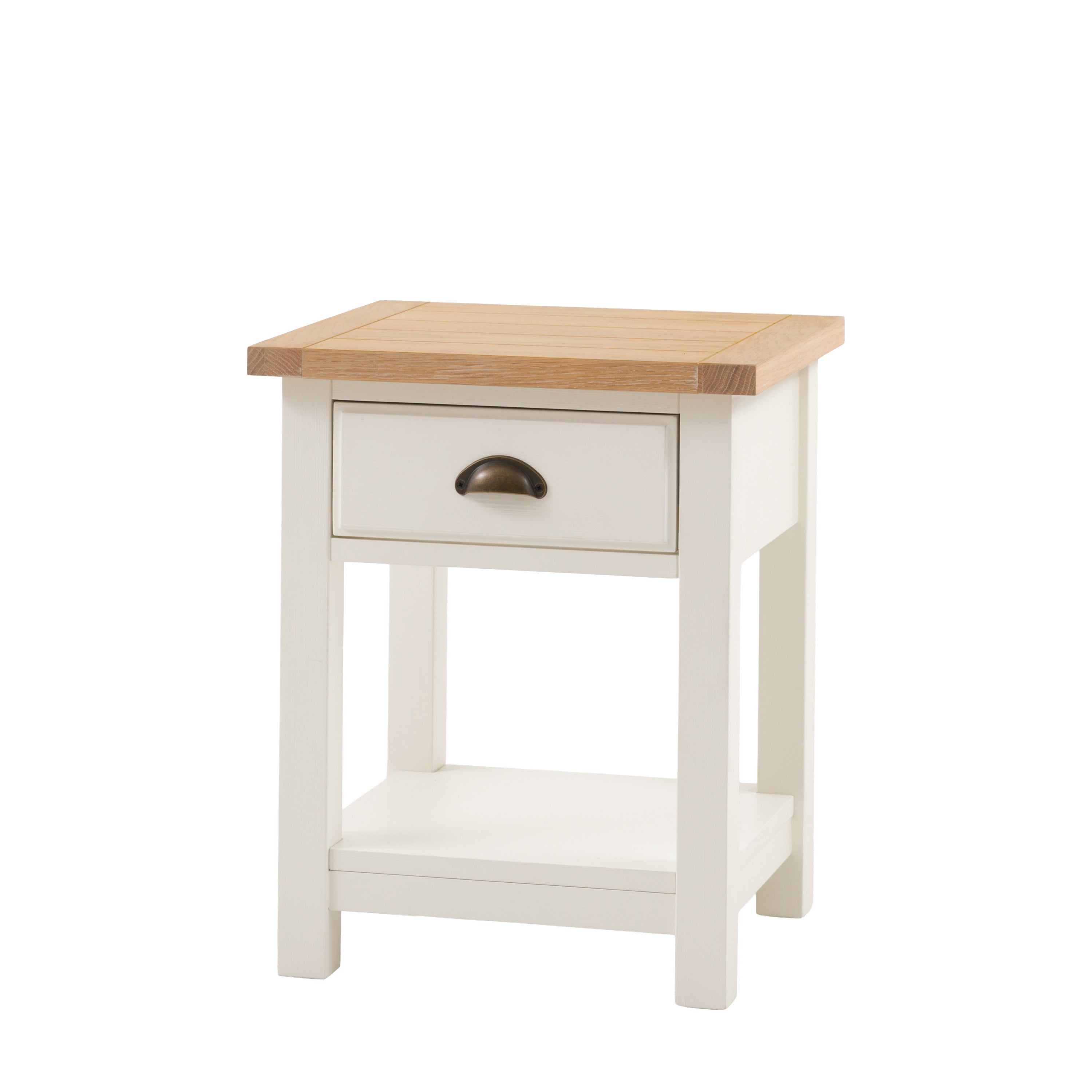 Amos Eton 1 Drawer Bedside Table White