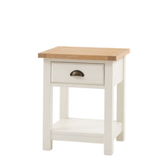 Amos Eton 1 Drawer Bedside Table White