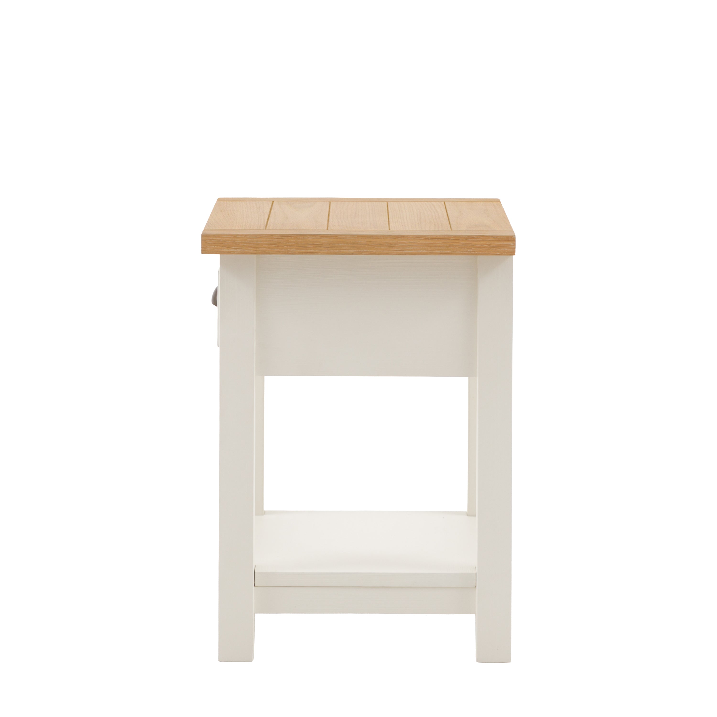 Amos Eton 1 Drawer Bedside Table White