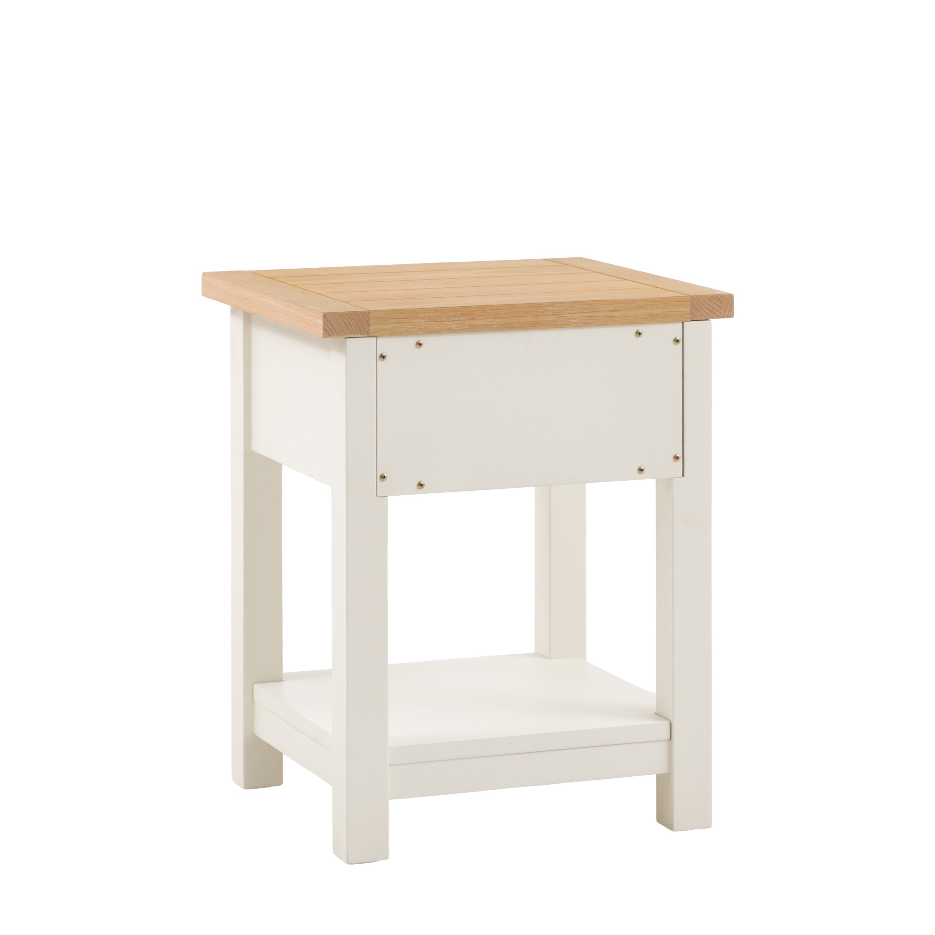 Amos Eton 1 Drawer Bedside Table White