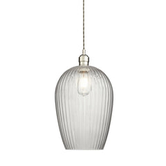 Amos Lucid Large Pendant Ribbed Glass
