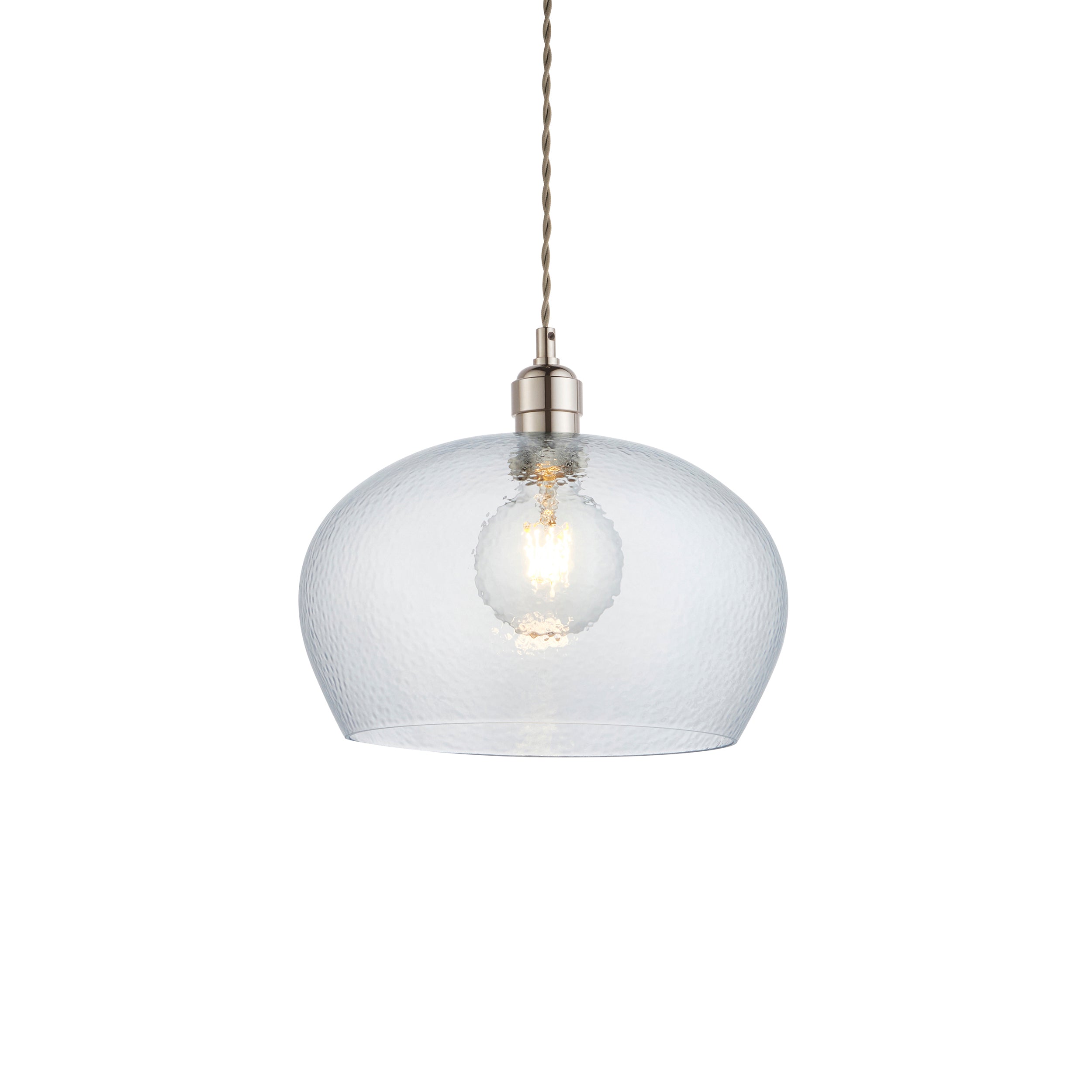 Amos Lucid Medium Pendant Dimpled Glass