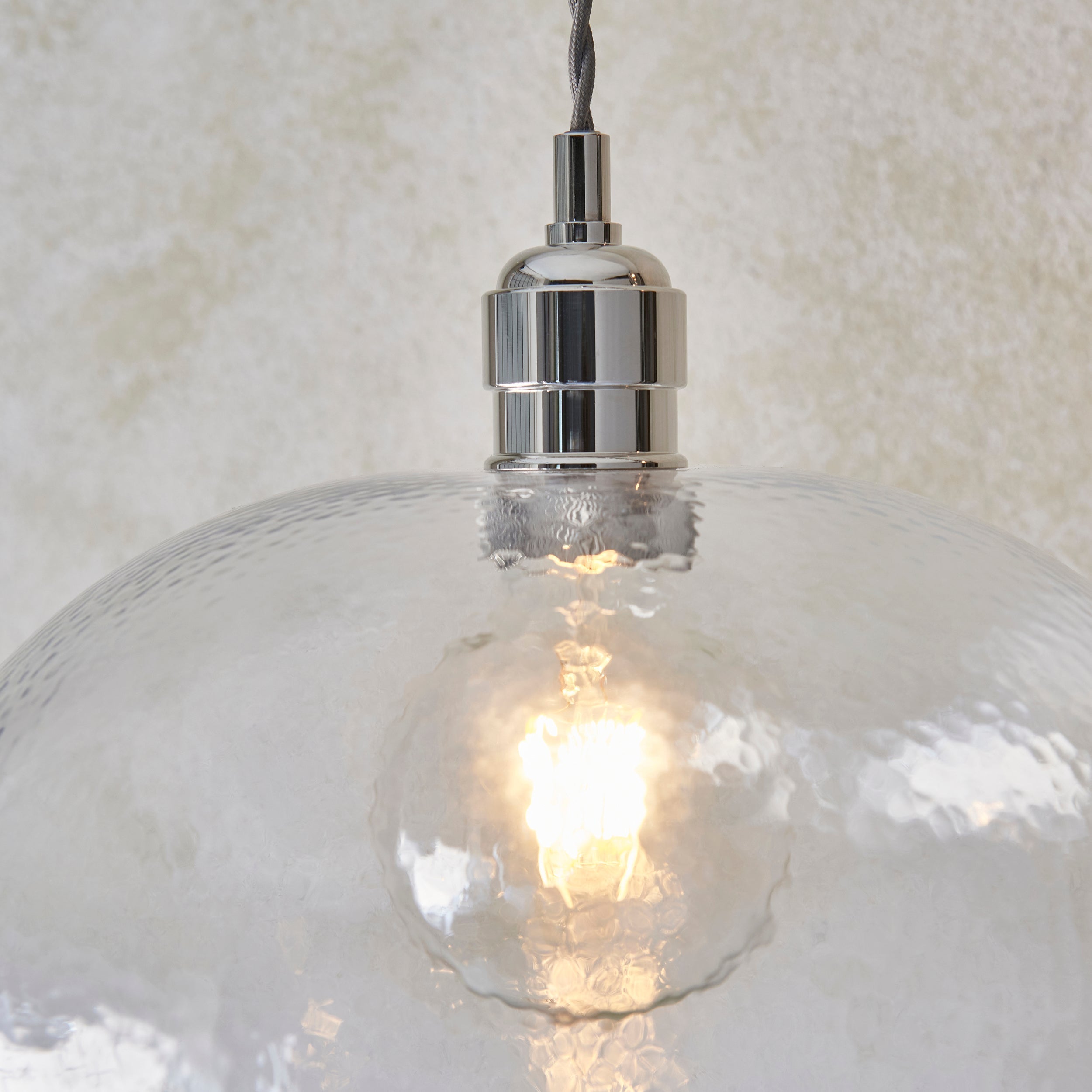 Amos Lucid Medium Pendant Dimpled Glass
