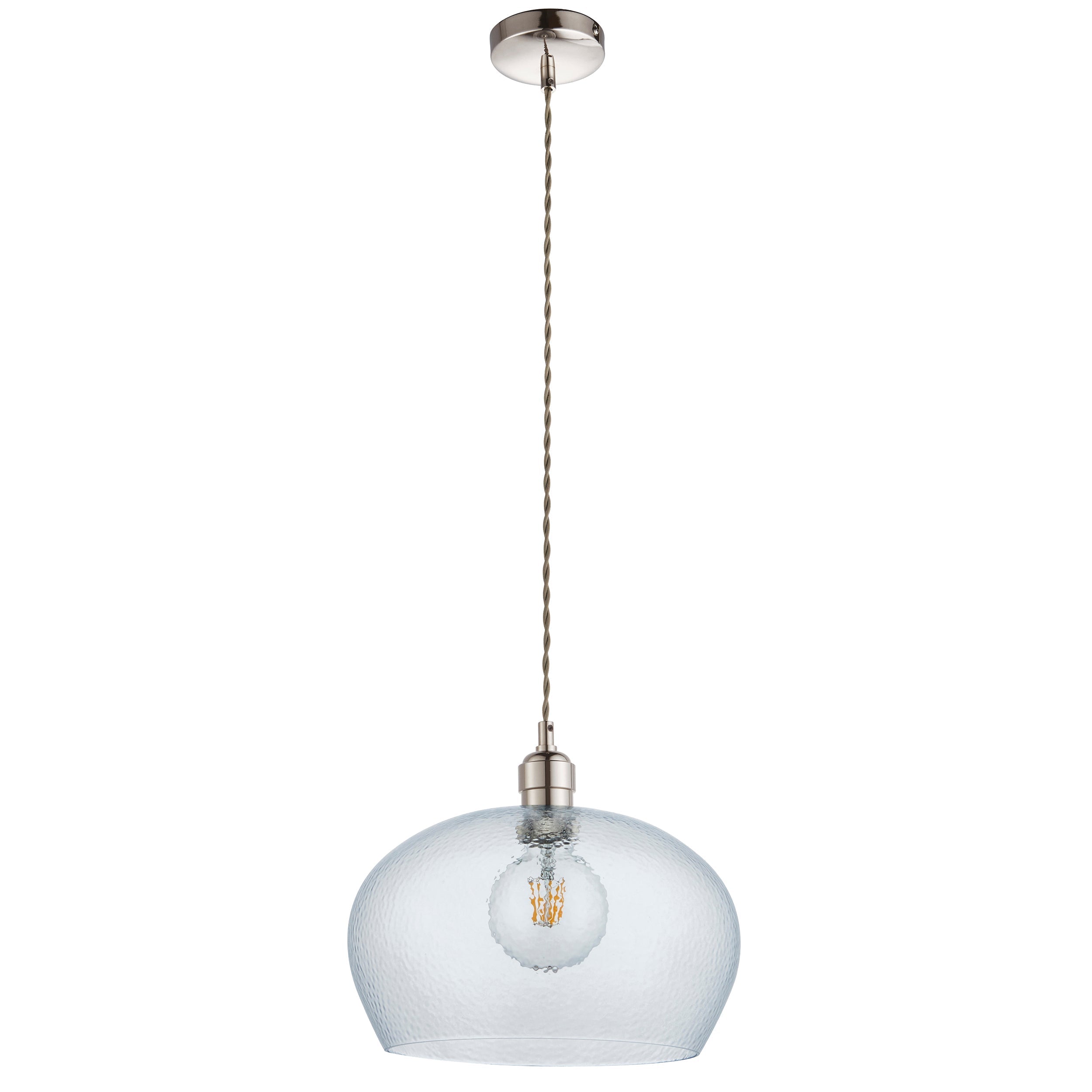 Amos Lucid Medium Pendant Dimpled Glass