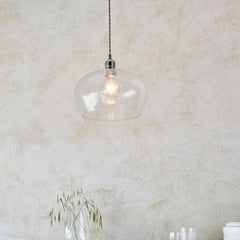 Amos Lucid Medium Pendant Dimpled Glass