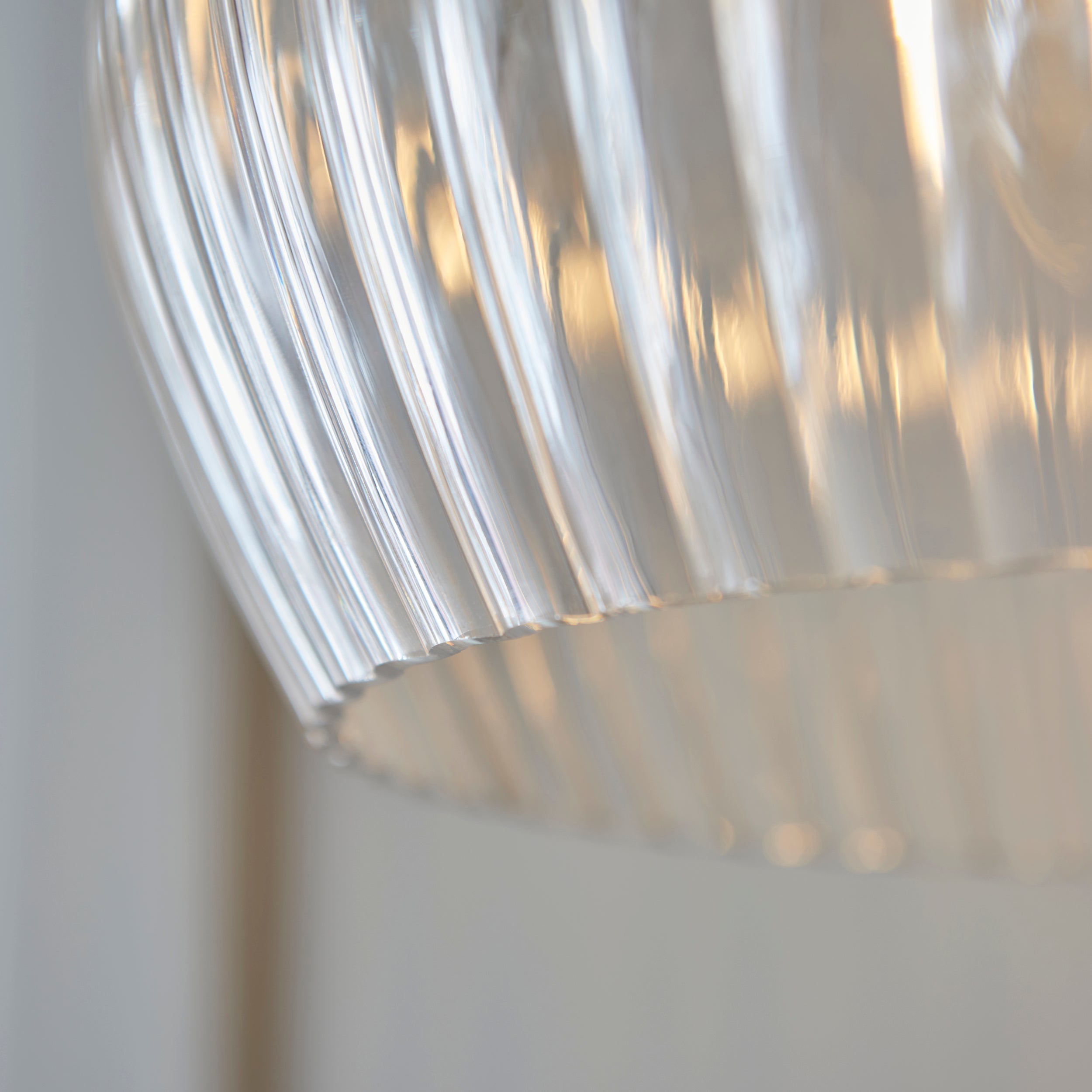 Amos Lucid Medium Pendant Ribbed Glass