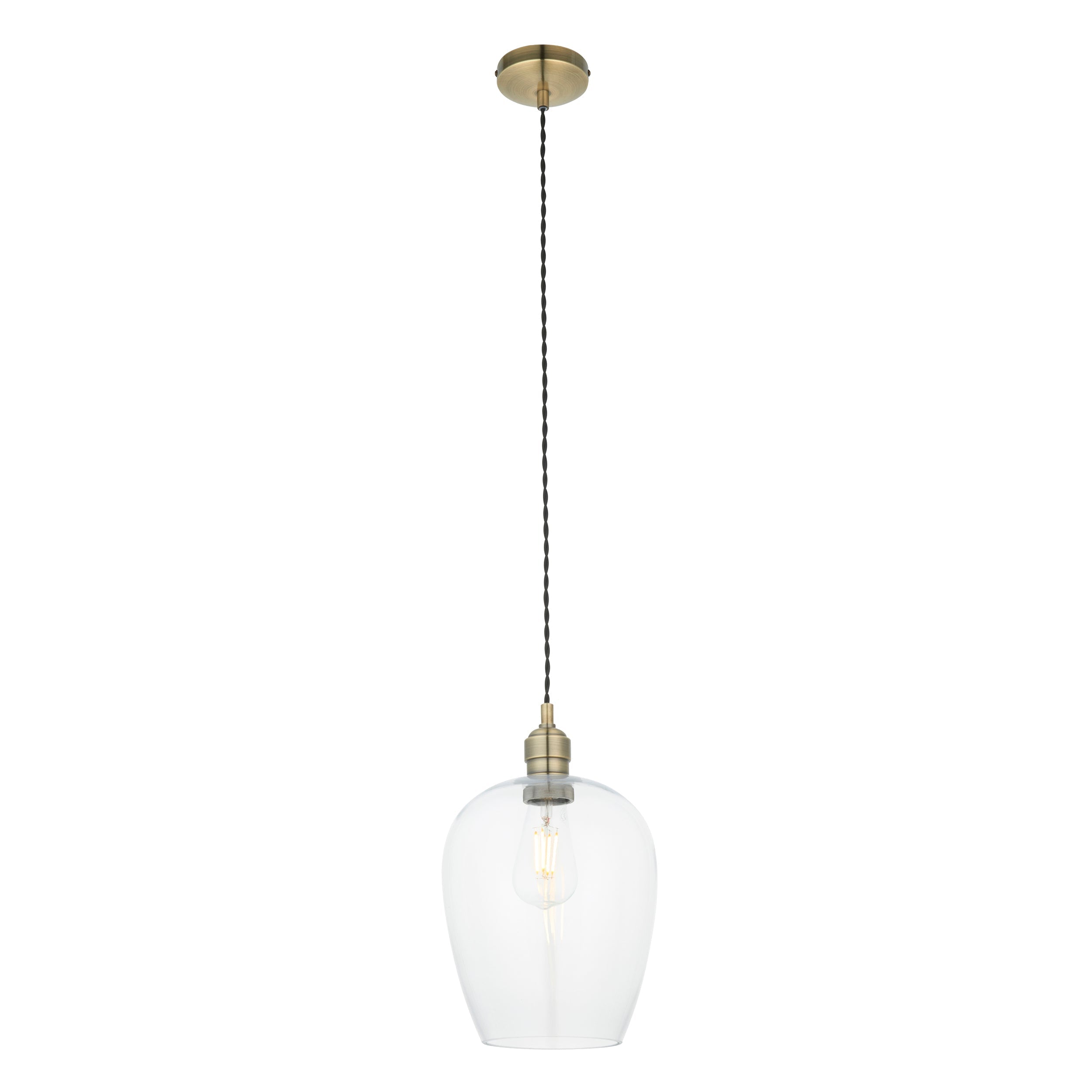 Amos Lucid Pendant Antique Brass