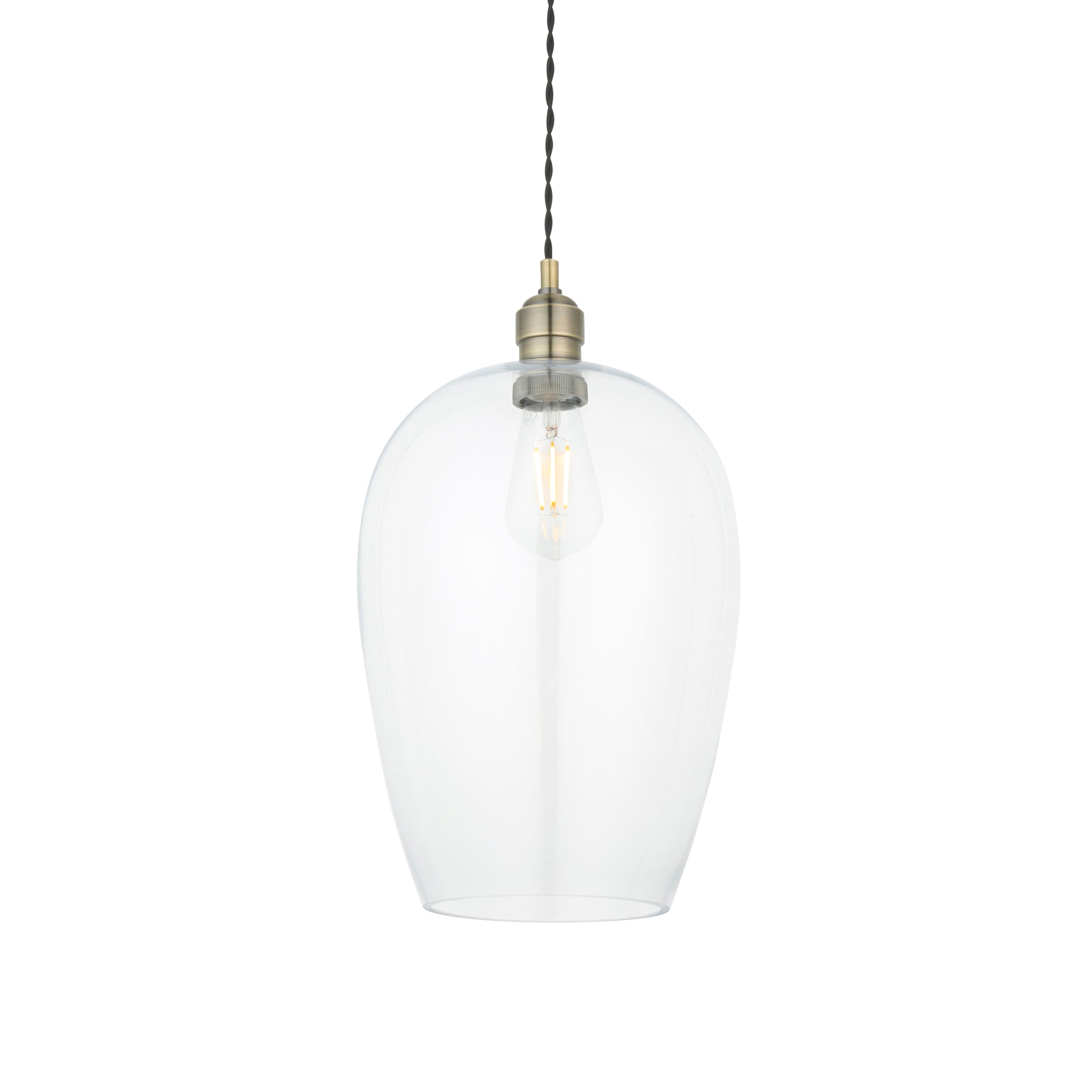 Amos Lucid Pendant Antique Brass Large