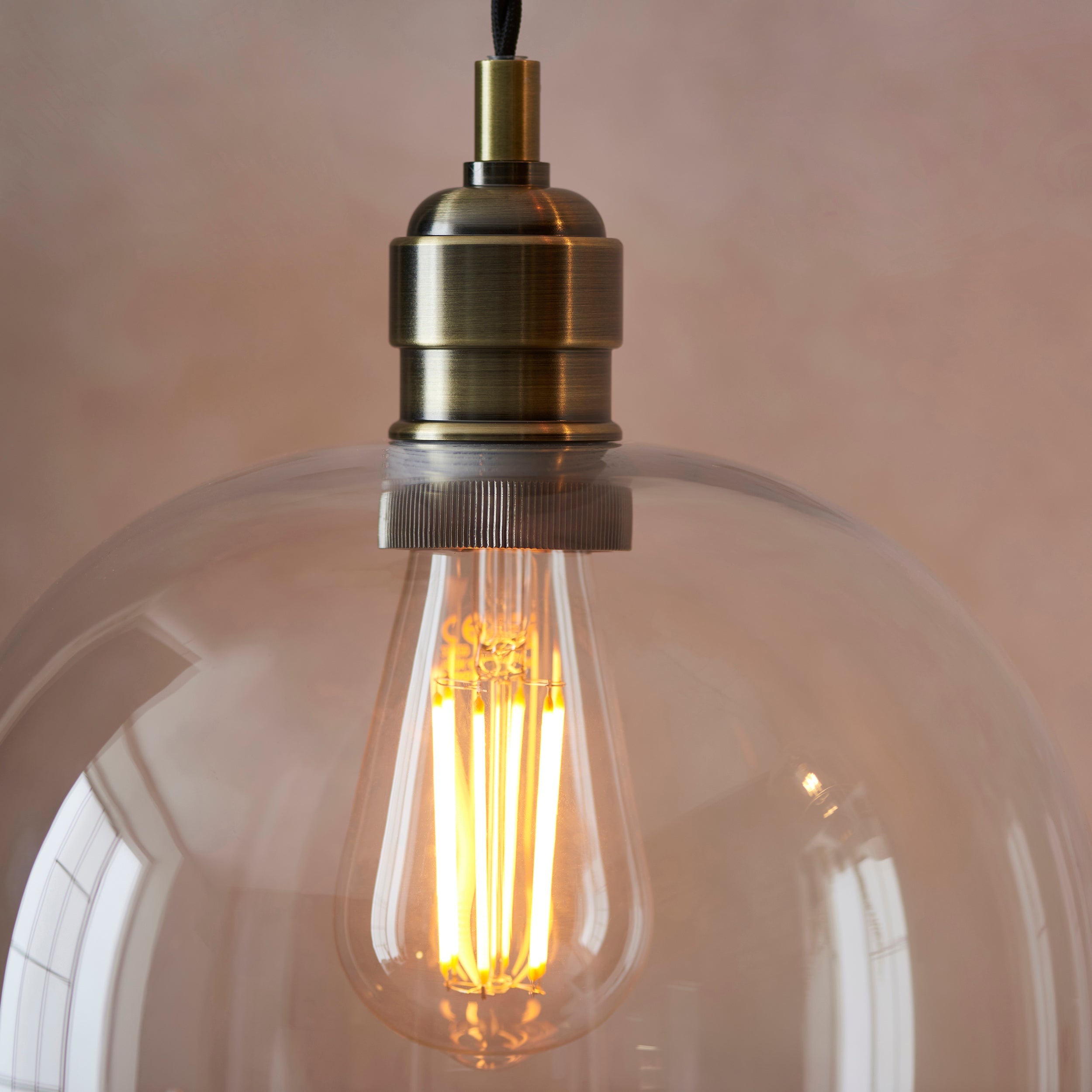 Amos Lucid Pendant Antique Brass Large
