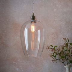 Amos Lucid Pendant Antique Brass Large