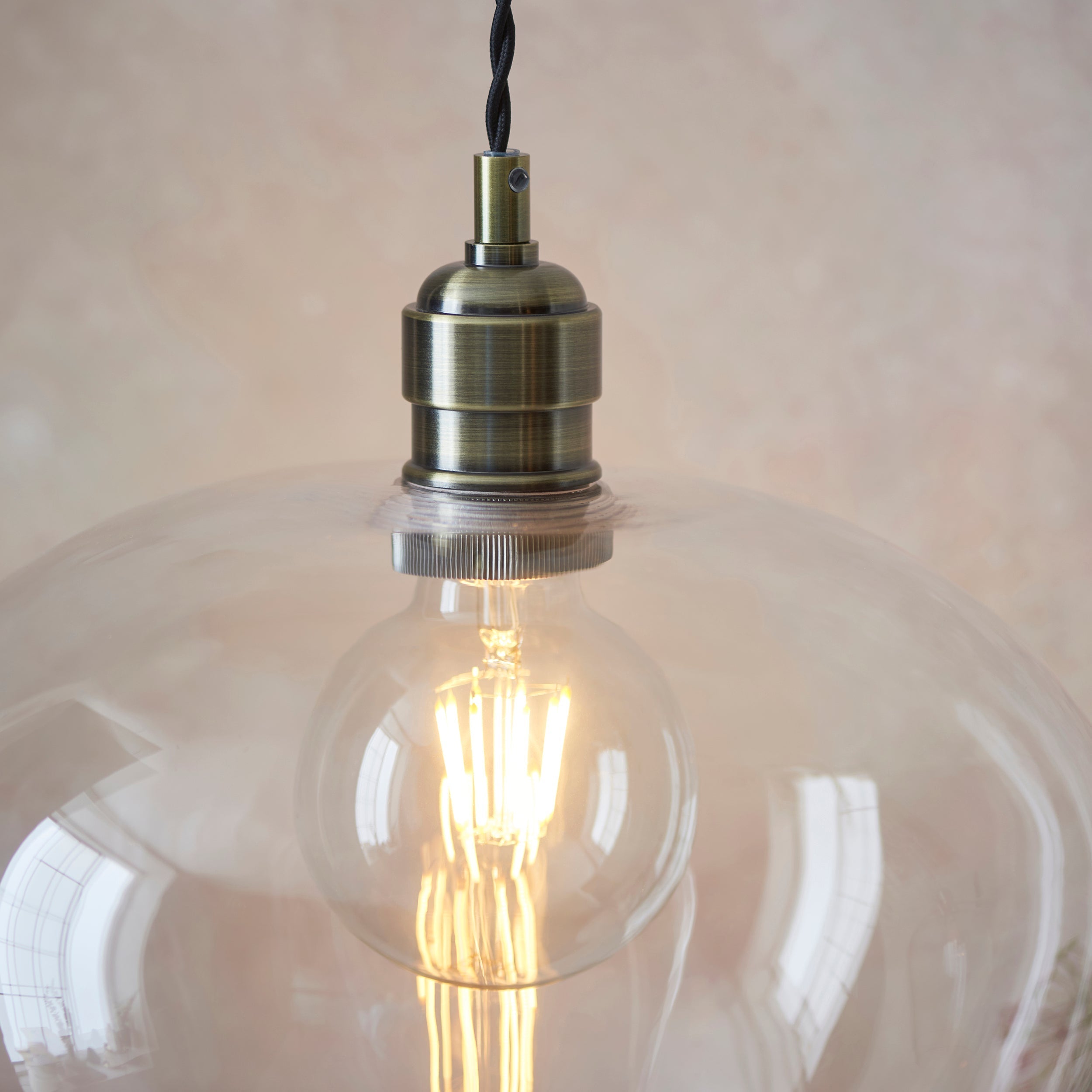 Amos Lucid Pendant Antique Brass Medium