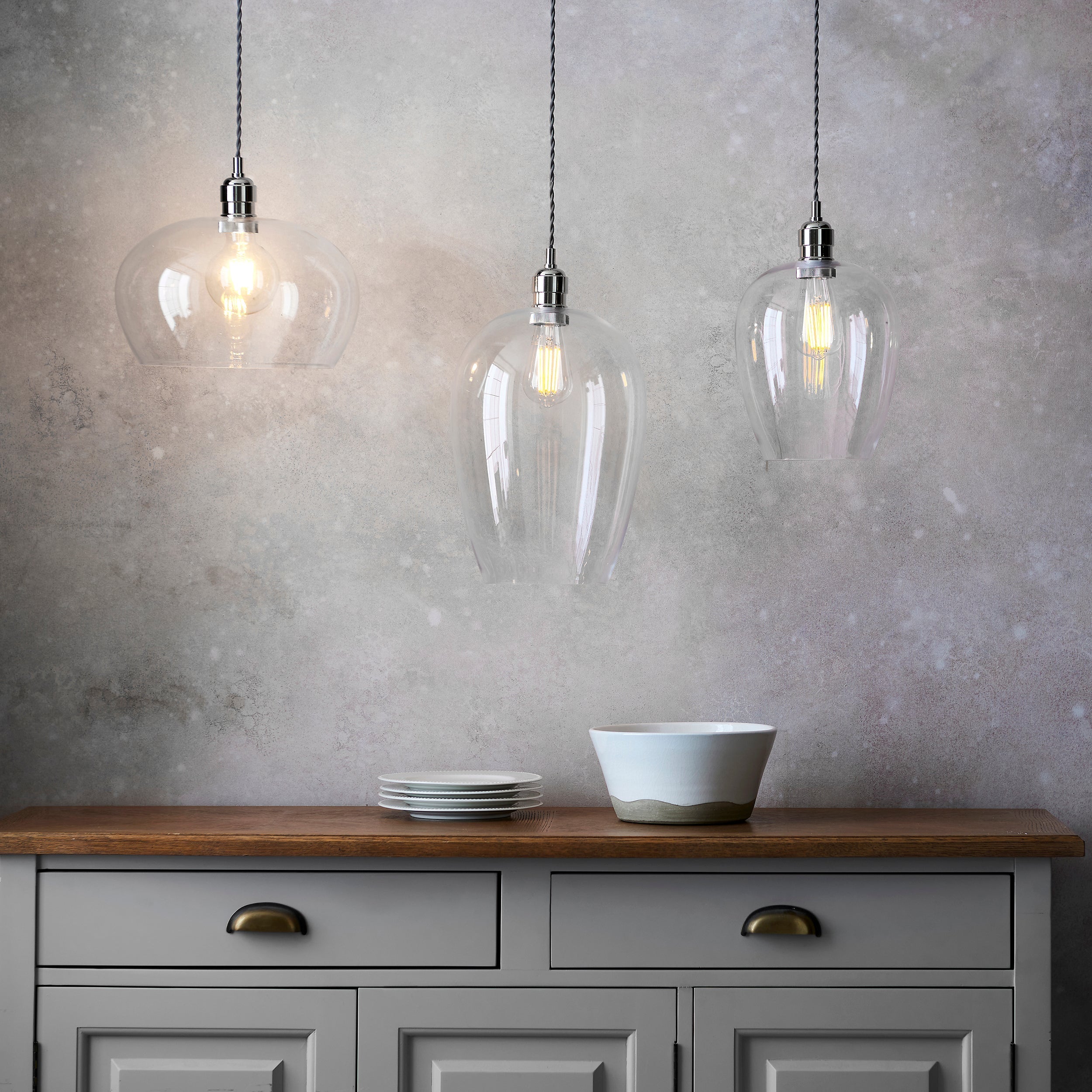 Amos Lucid Pendant Polished Nickel Large