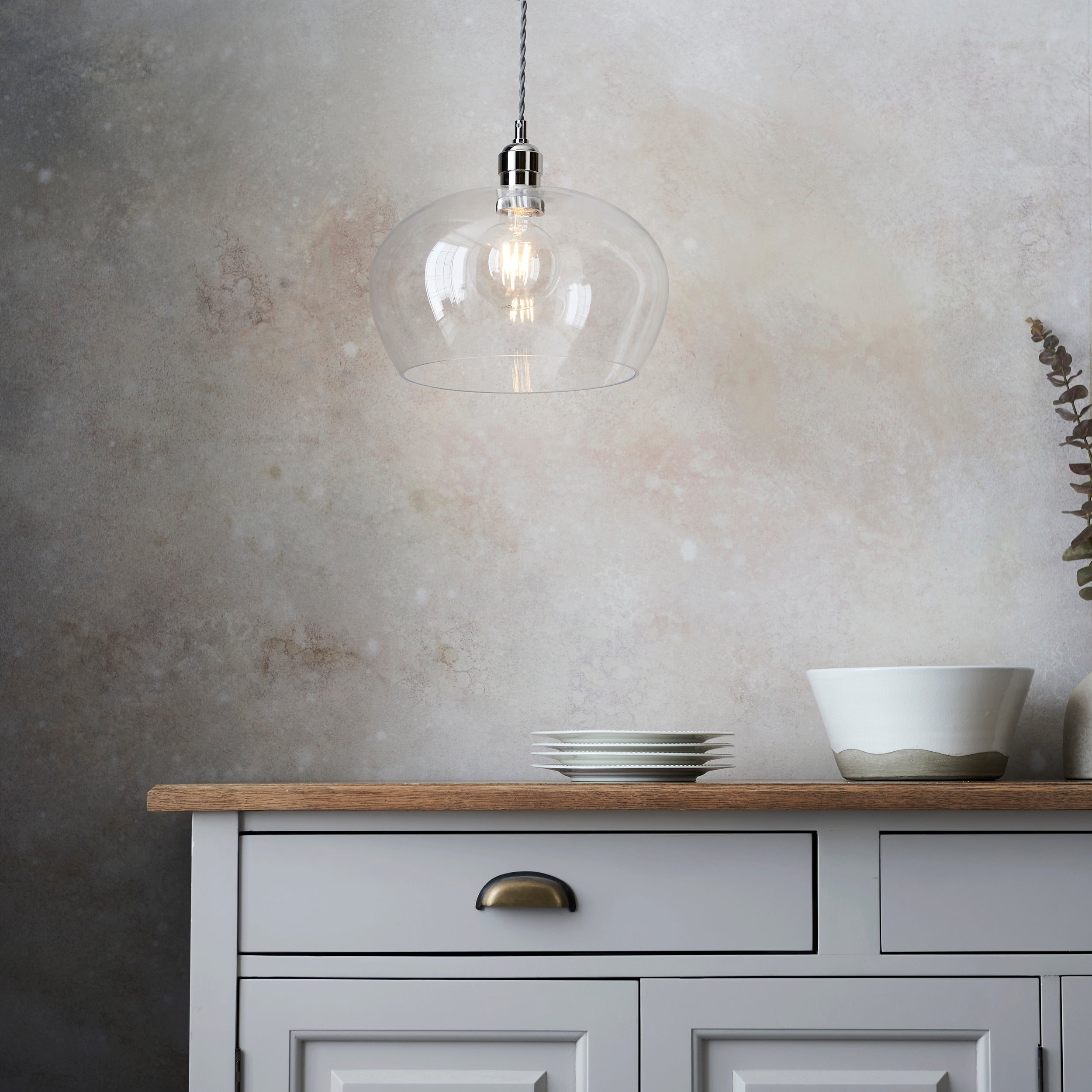Amos Lucid Pendant Polished Nickel Medium